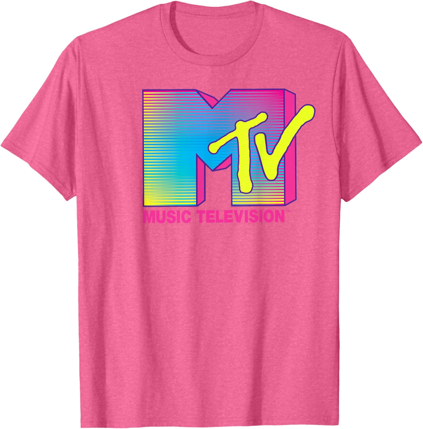 MTV Logo Retro T-Shirt in Fluorescent Colors for Fashionable Fans - 10