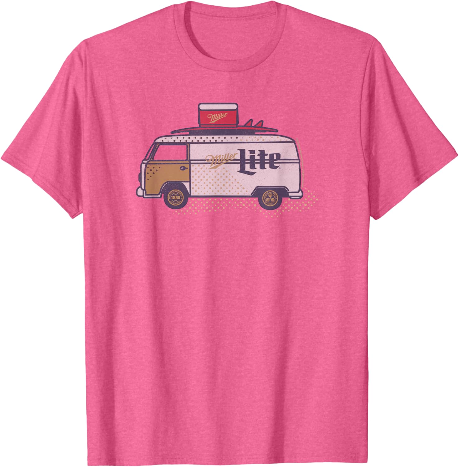 Coors Classic Miller Lite Surf Van Design T-Shirt for Casual Style - 11