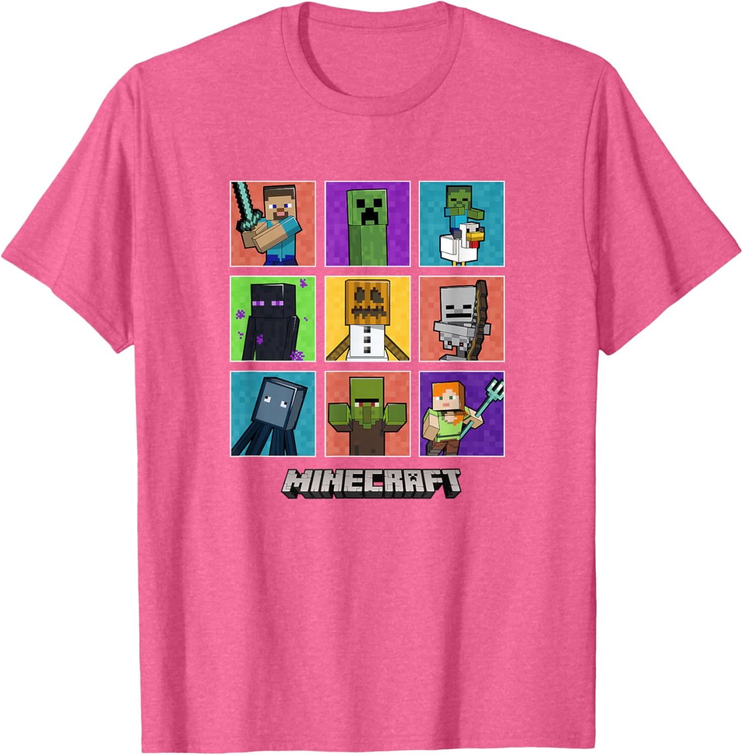 Minecraft Group Shot Colored Box Up T-Shirt for Fans and Gamers - 2