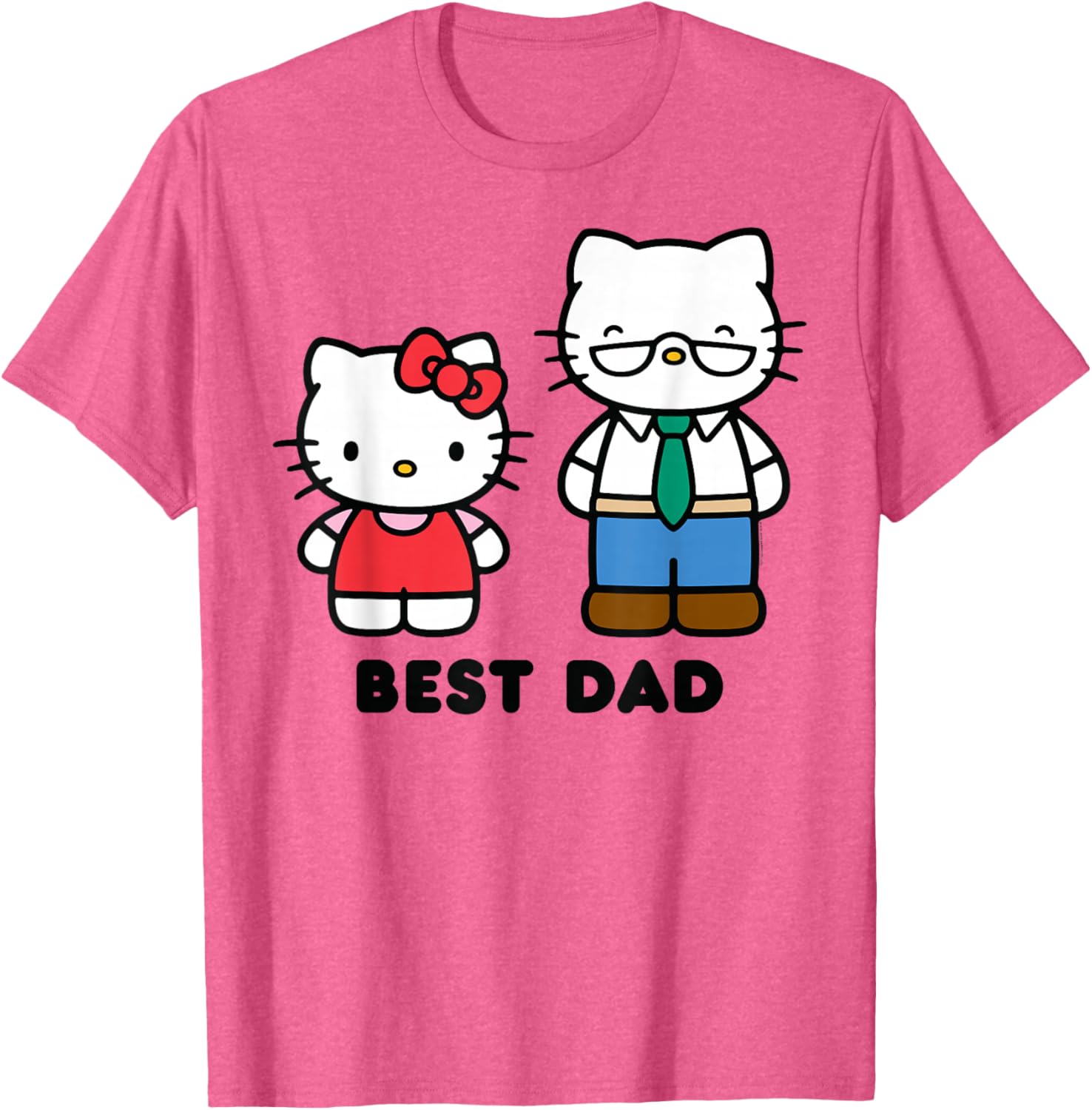 Hello Kitty Best Dad Father's Day T-Shirt for Fun and Stylish Dads - 9