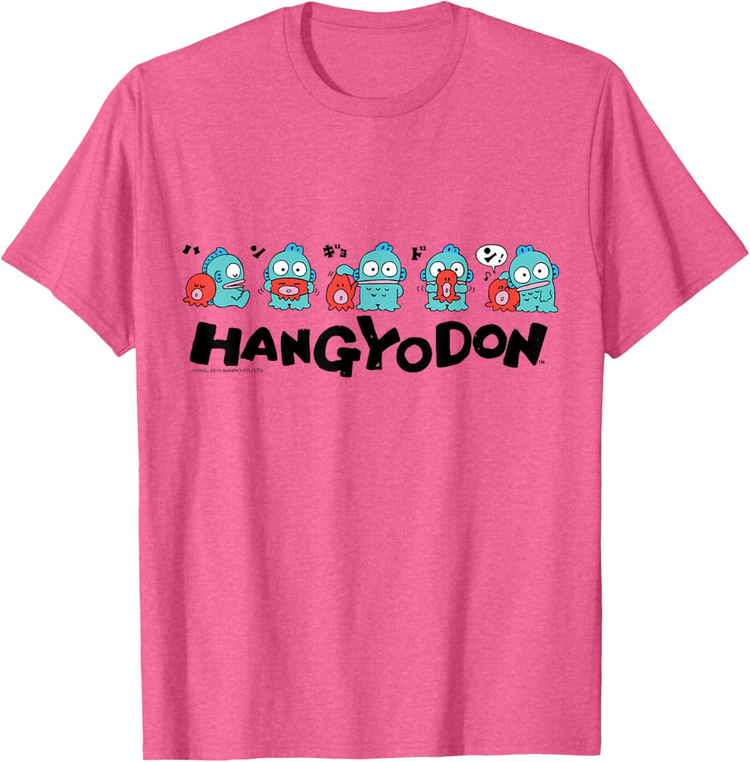Sanrio Hangyodon and Friends T-Shirt Cute Graphic Tee for Fans - 10