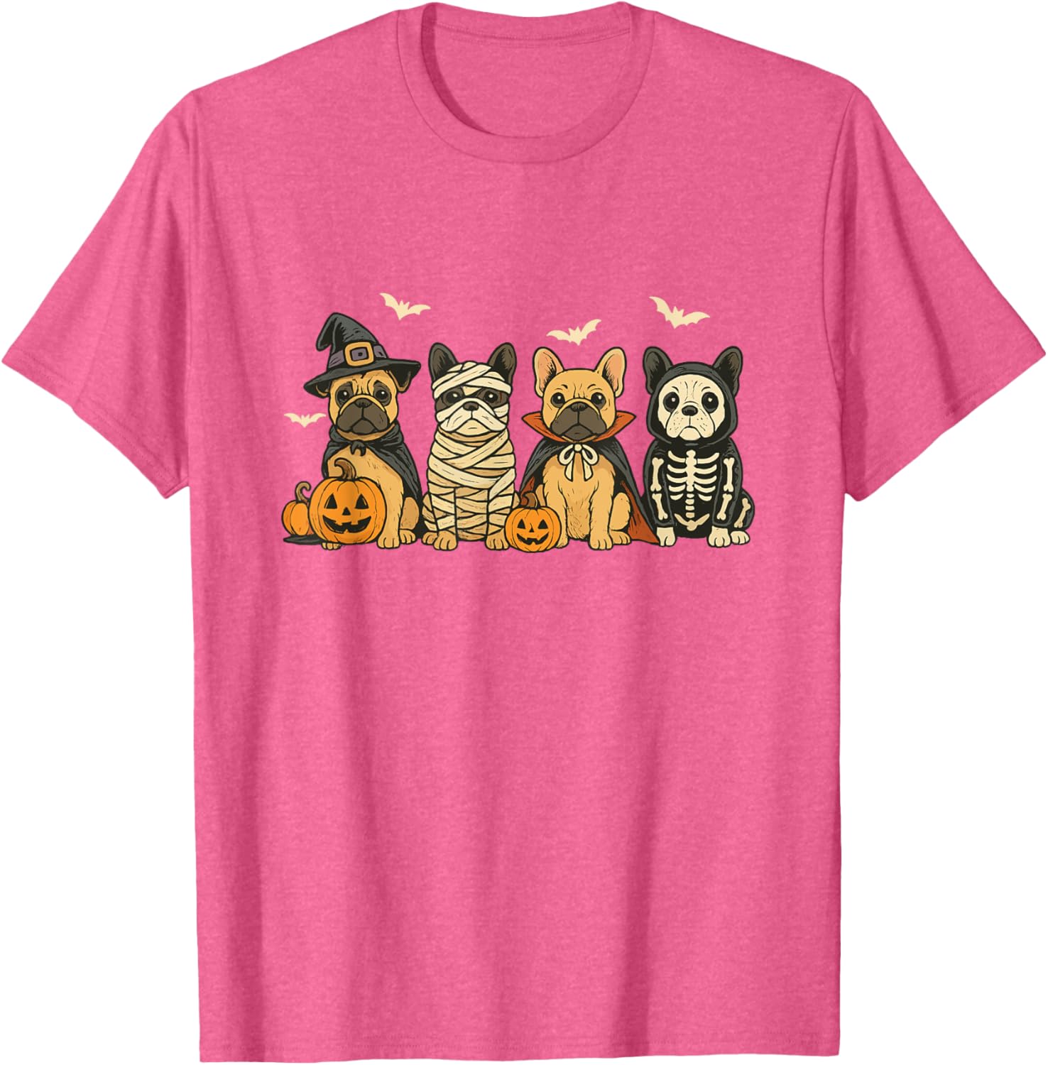 Mummy French Bulldog Halloween Witch Dog Mom T-Shirt for Fall Fun - 3