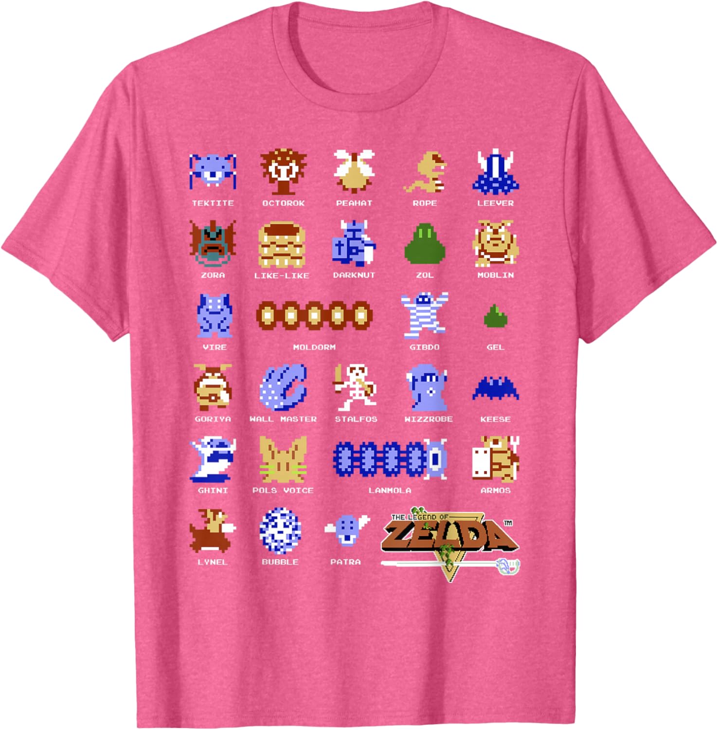 Legend Of Zelda Pixel Art Character T-Shirt for Fans and Gamers - 7