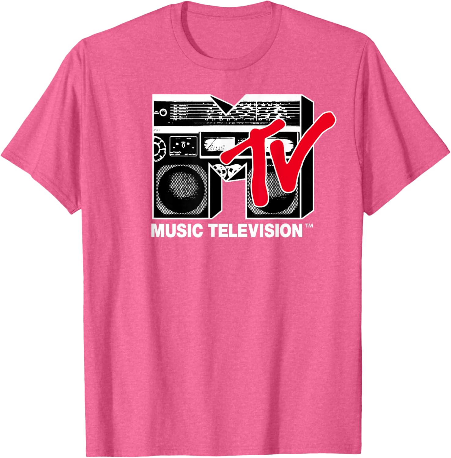 MTV Logo Red Boombox Graphic T-Shirt for Music Lovers and Trendsetters - 8