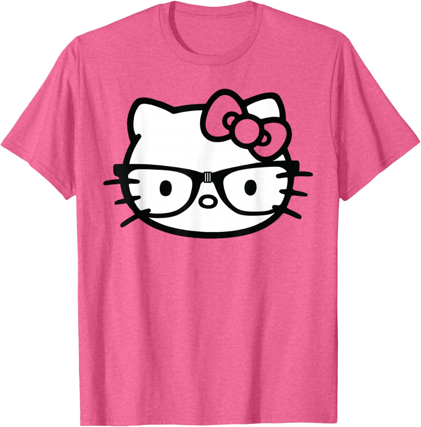Hello Kitty Black and White Nerd Glasses T-Shirt for Fun Fashion Lovers - 9