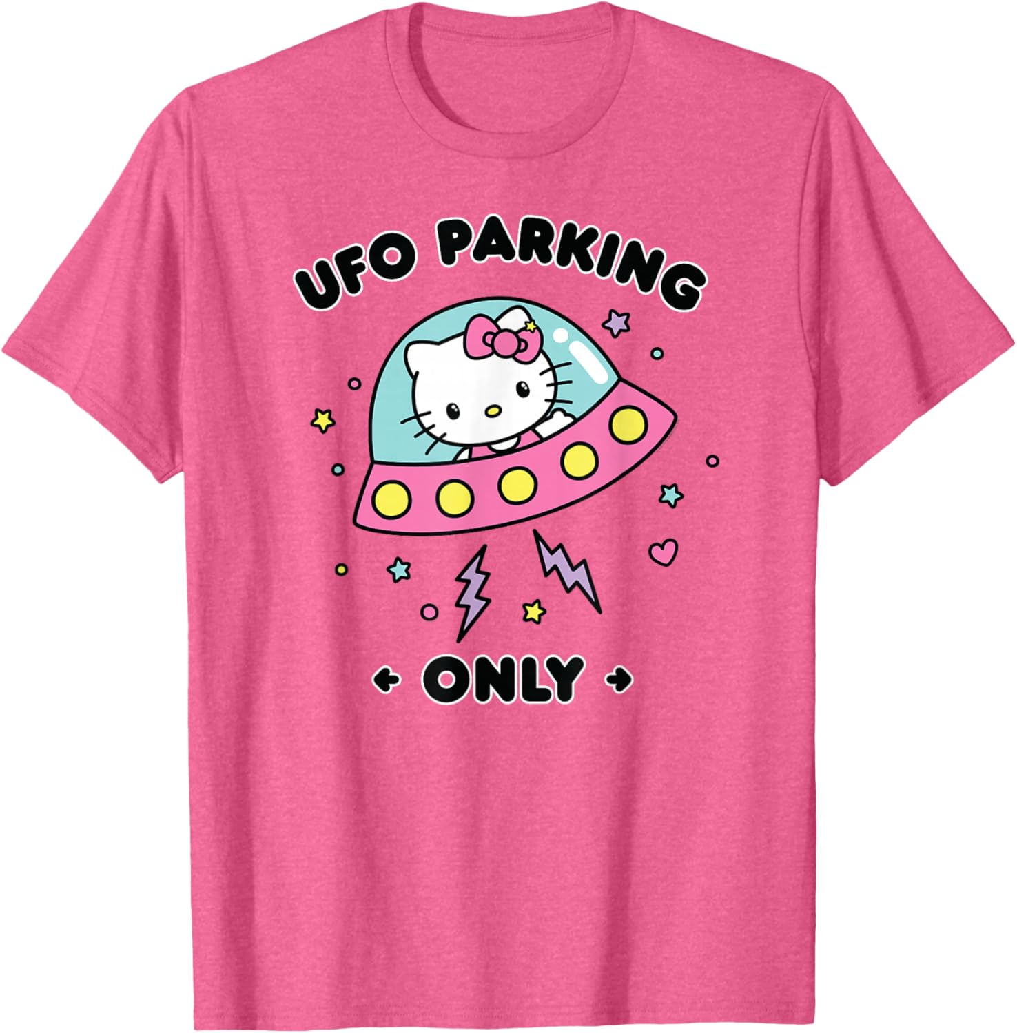 Hello Kitty UFO Parking Only Area 51 Alien Spaceship T-Shirt for Fun Lovers - 19