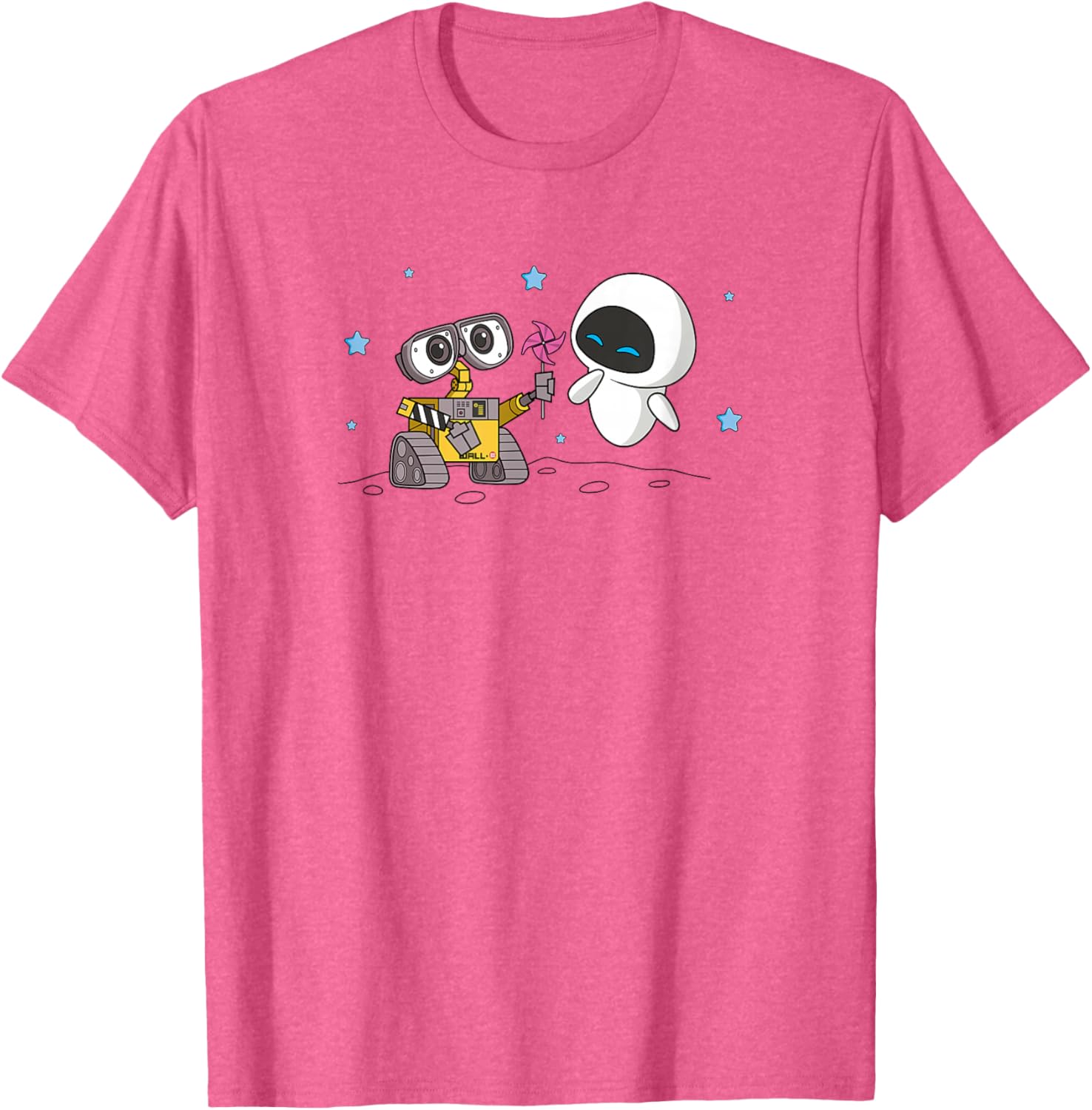 Disney Wall-E and Eve Moonscape Pinwheel T-Shirt for Fans and Collectors - 16