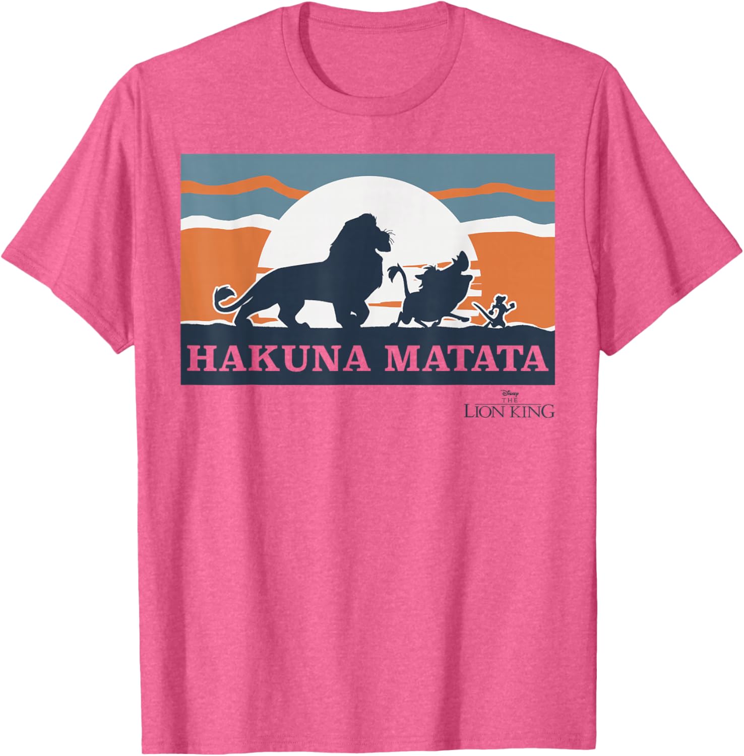 Disney Lion King Retro Hakuna Matata Trio Silhouette T-Shirt for Fans - 5