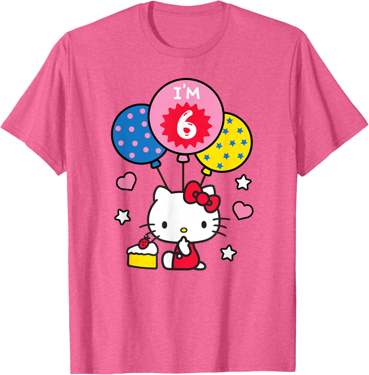 Hello Kitty I'm 6 Birthday T-Shirt Cute Kids Clothing for Celebrations - 11