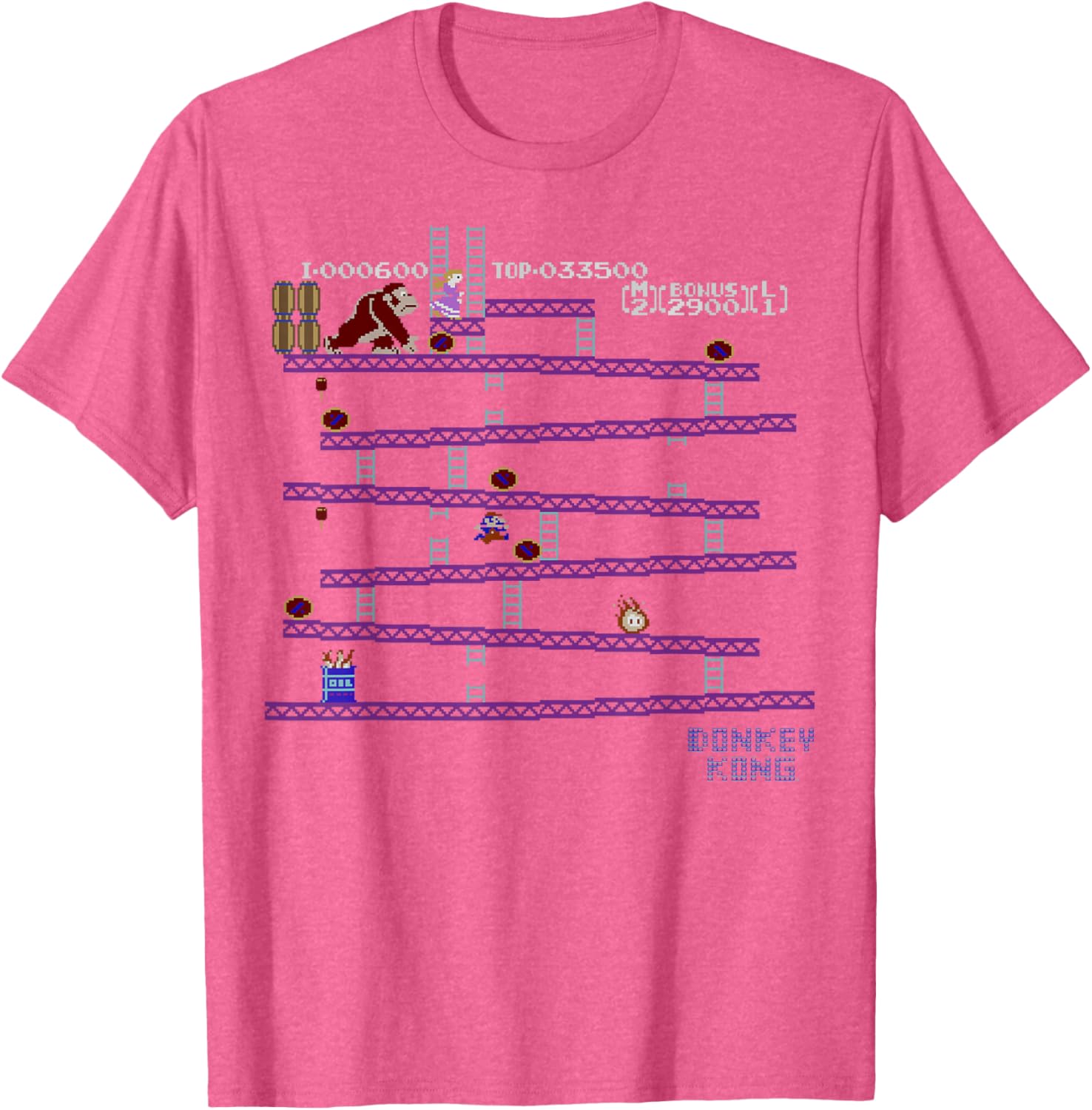 Retro Nintendo Donkey Kong 8-Bit Graphic T-Shirt for Gaming Fans - 6