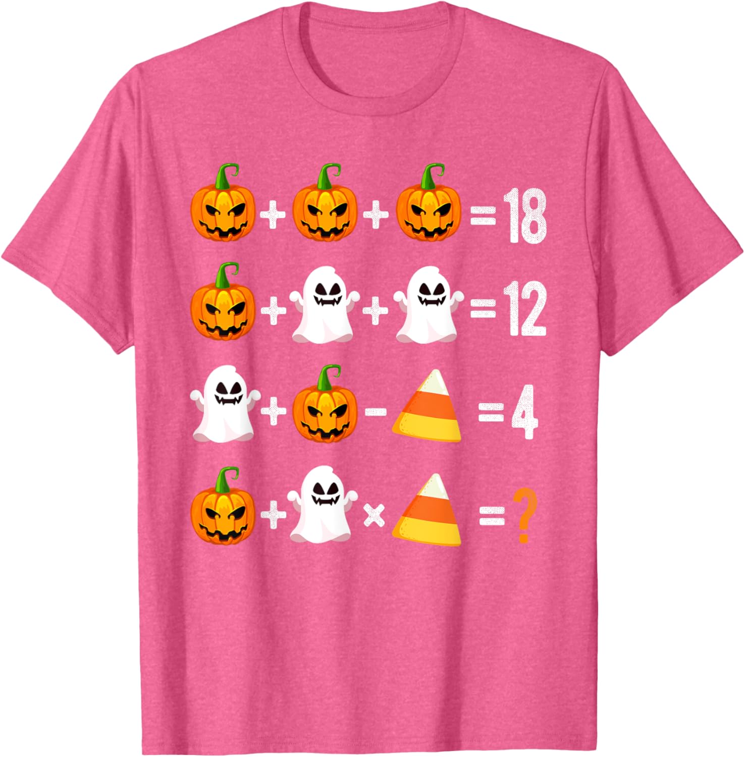 Halloween Order of Operations Math Pumpkin T-Shirt for Teachers - 19