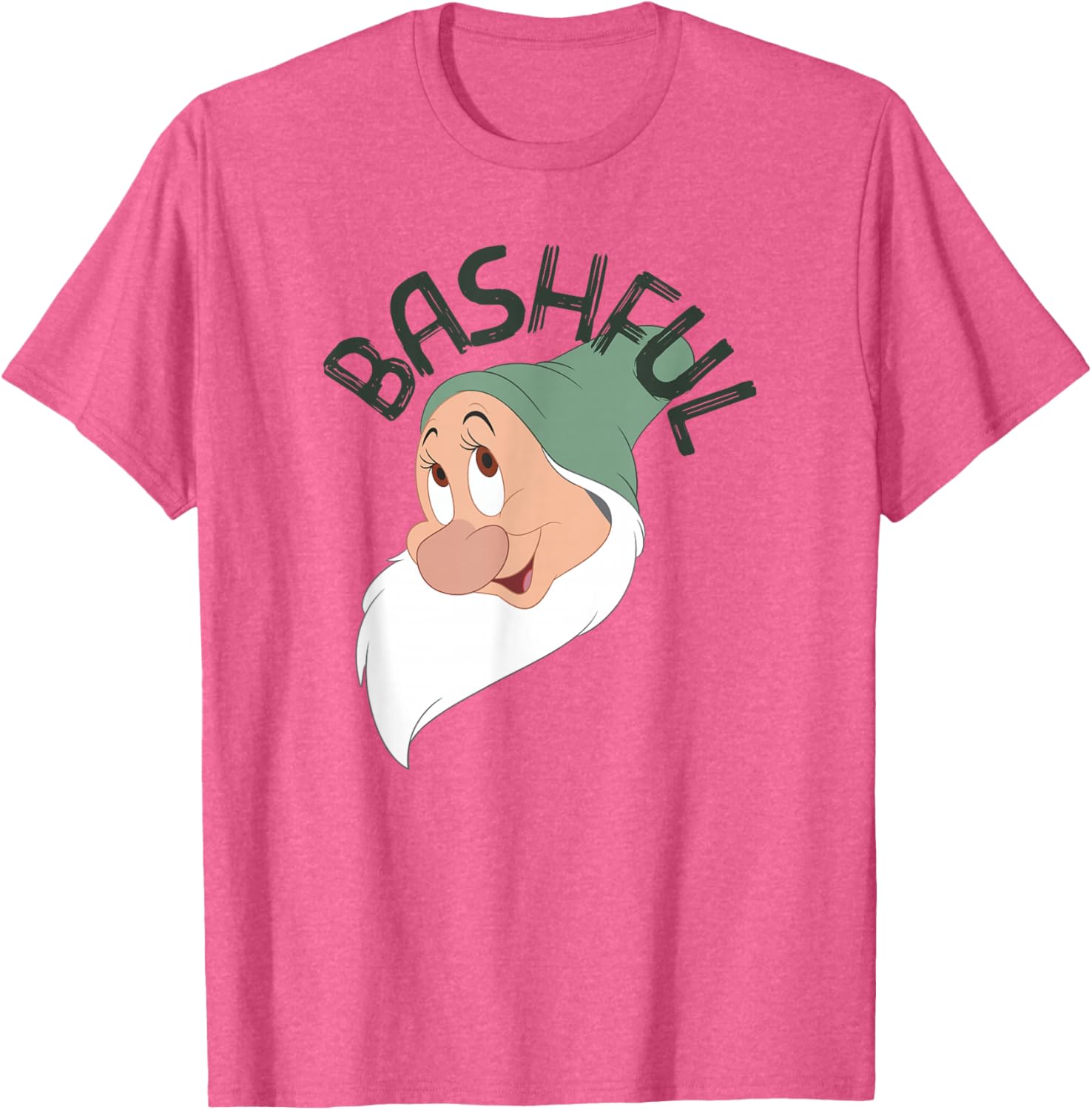 Disney Snow White Bashful Big Face T-Shirt for Kids and Adults - 2