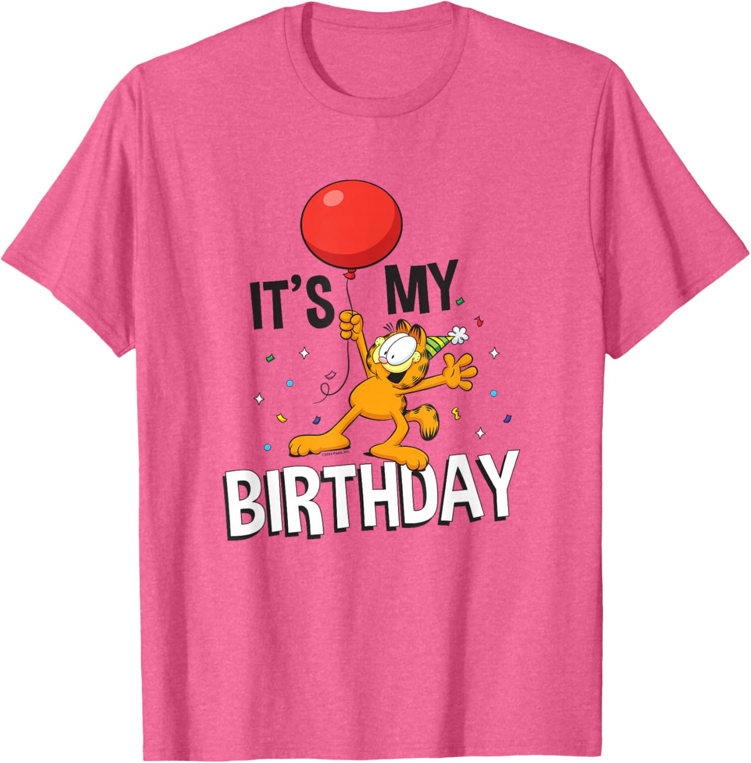 Garfield Birthday Confetti T-Shirt Fun Celebration Attire for Kids - 6