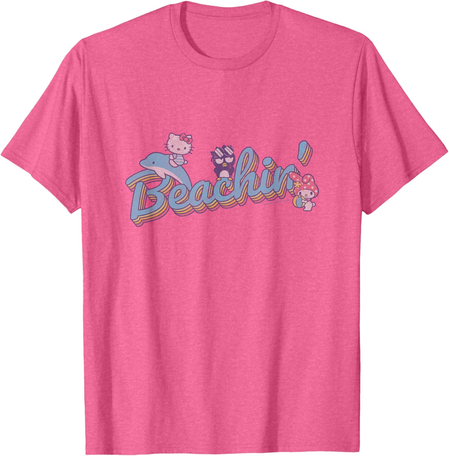 Hello Kitty My Melody Badtz-Maru Summer Vibes T-Shirt for Fun Beach Days - 9