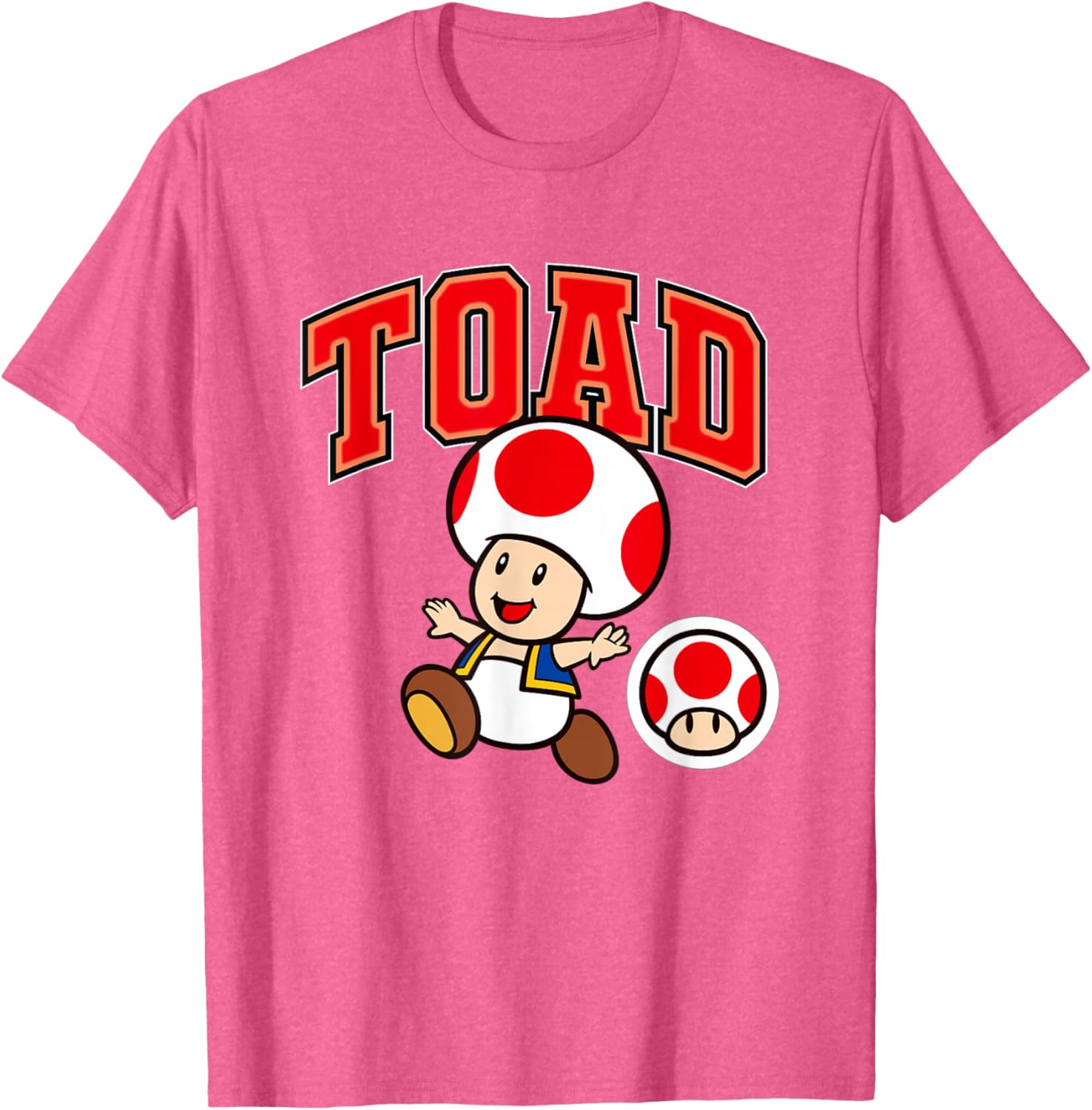 Super Mario Toad Collegiate Style T-Shirt for Fun Gaming Fashion - 23