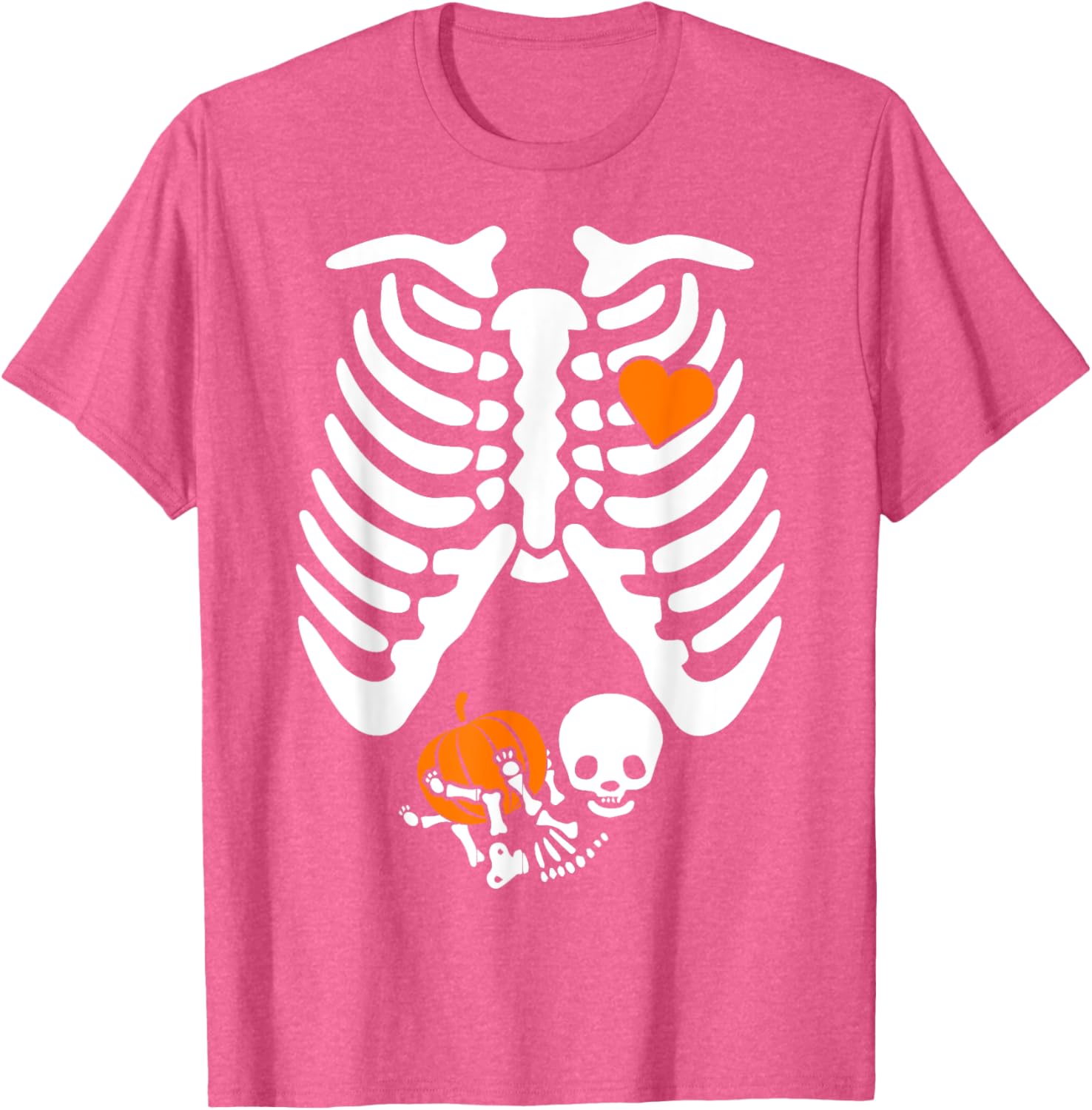 Cute Skeleton Pregnancy Announcement T-Shirt for Halloween Moms - 15
