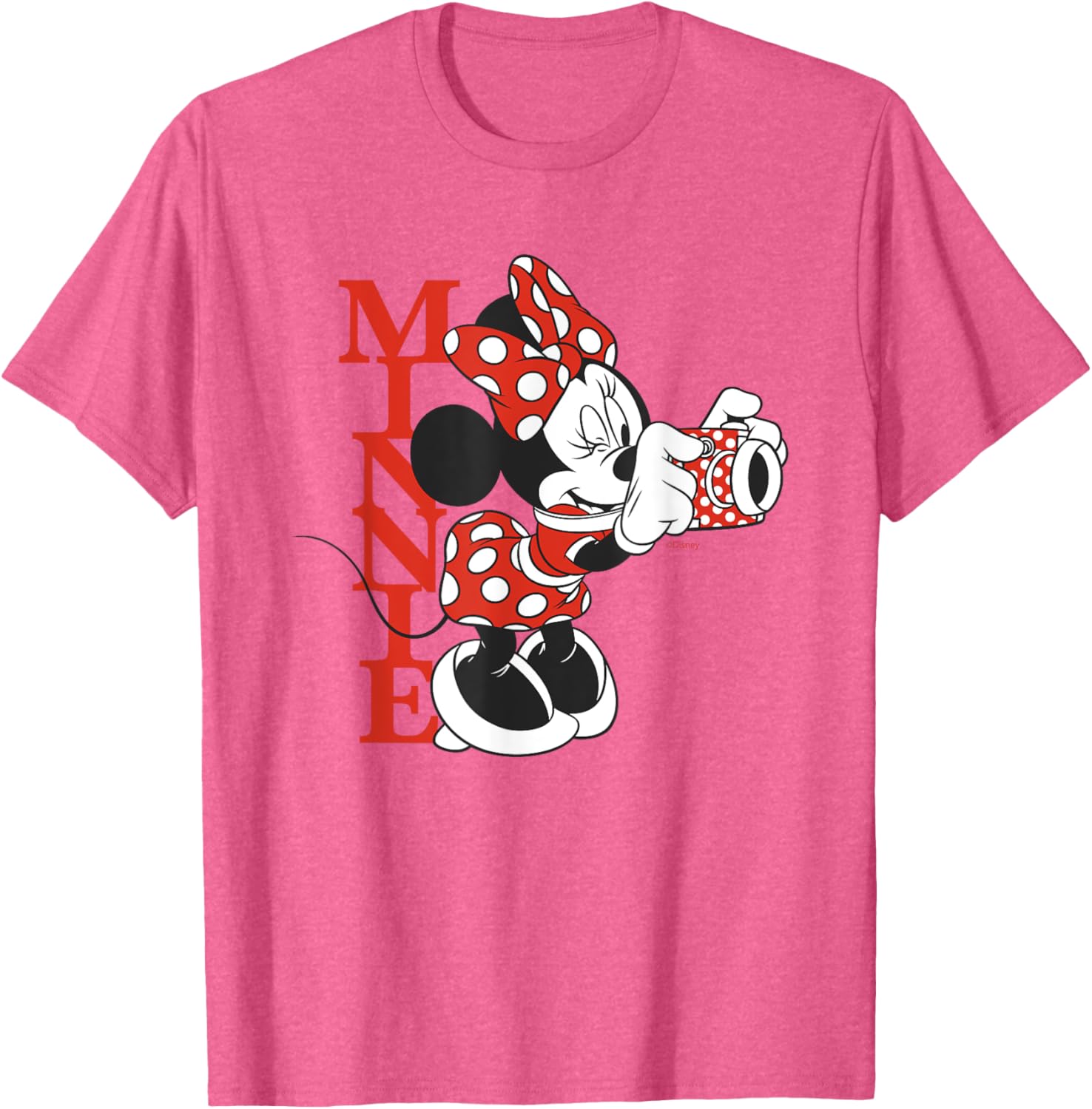 Vintage Disney Minnie Mouse Polka Dot T-Shirt with Camera for Fashion Lovers - 6