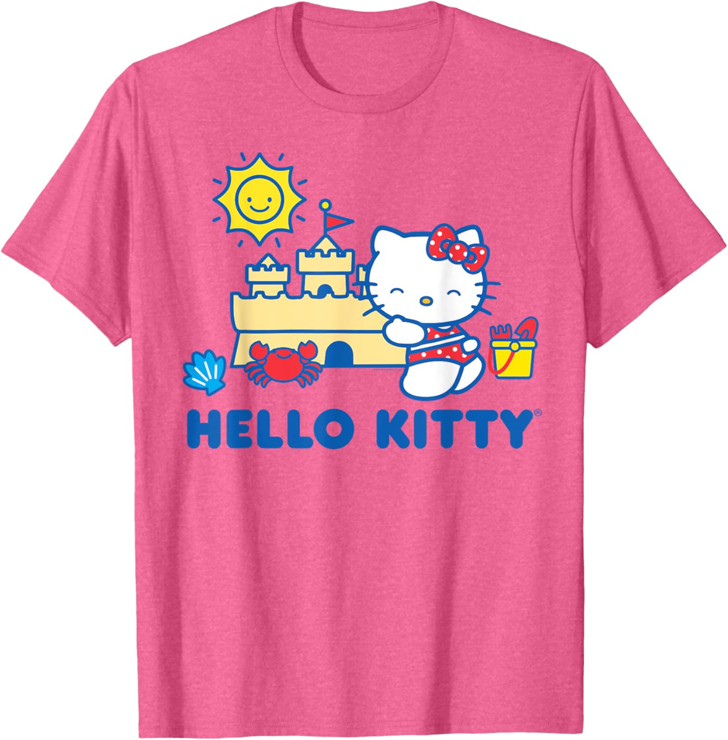 Hello Kitty Summer Sandcastle T-Shirt for Beach Fun and Playful Style - 15