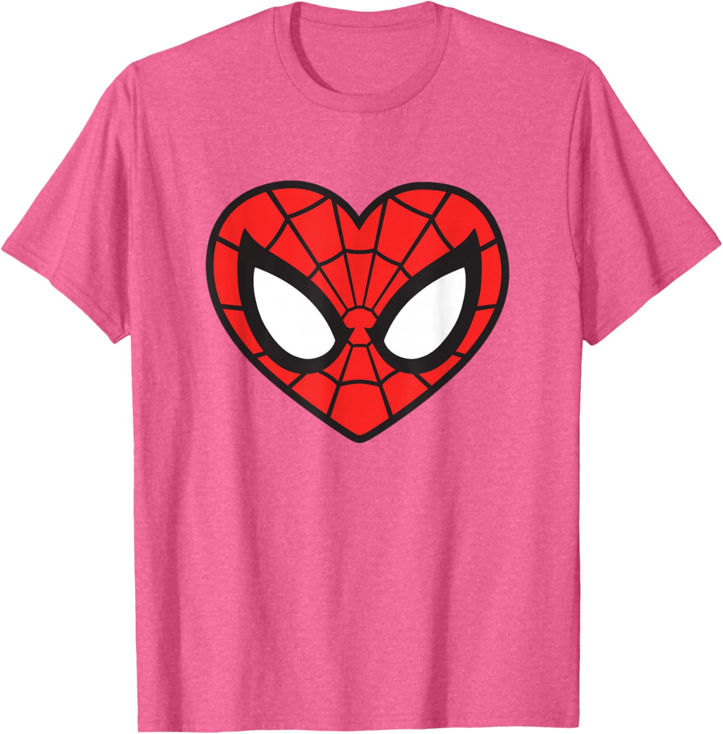 Marvel Spider-Man Heart Mask Logo T-Shirt Stylish Graphic Tee for Fans - 10
