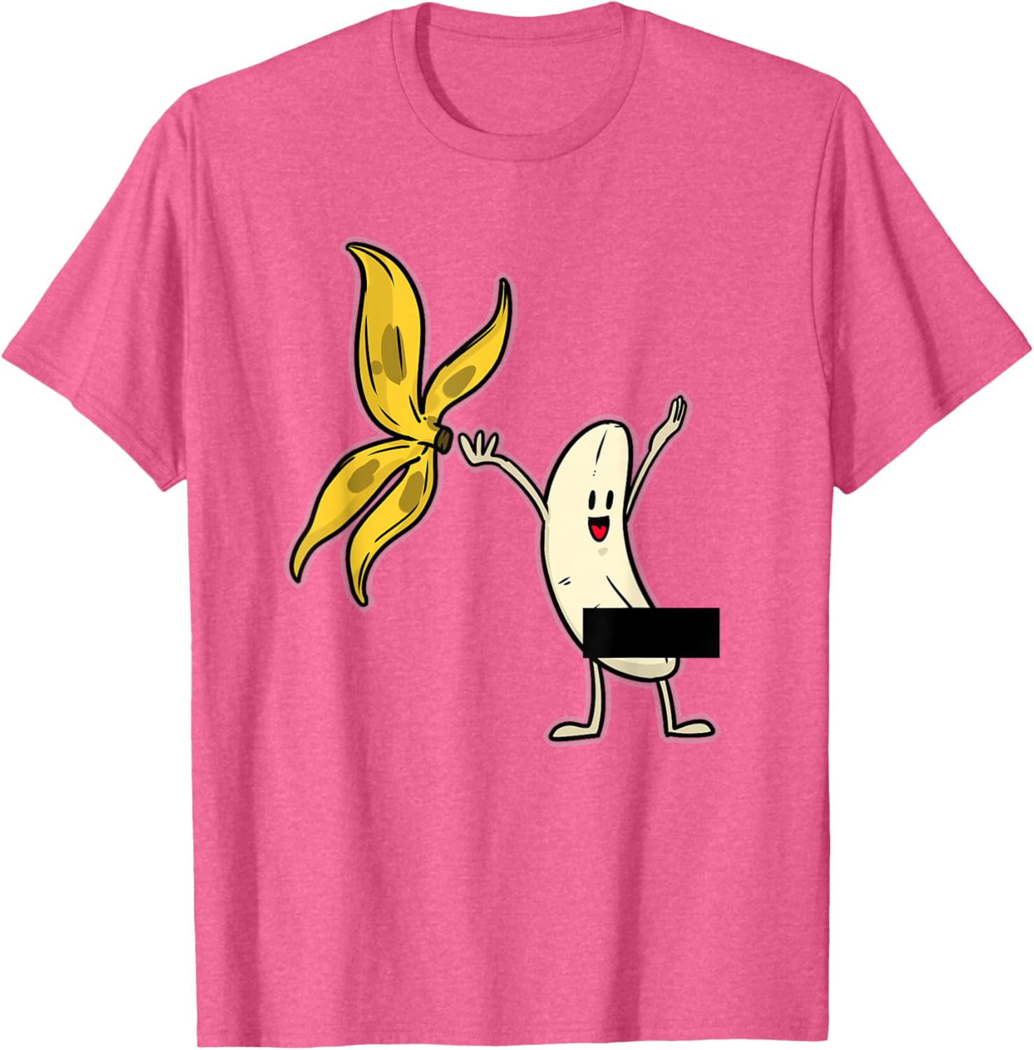Funny Banana Striptease Censored Adult Tee Shirt for Humor Lovers - 6