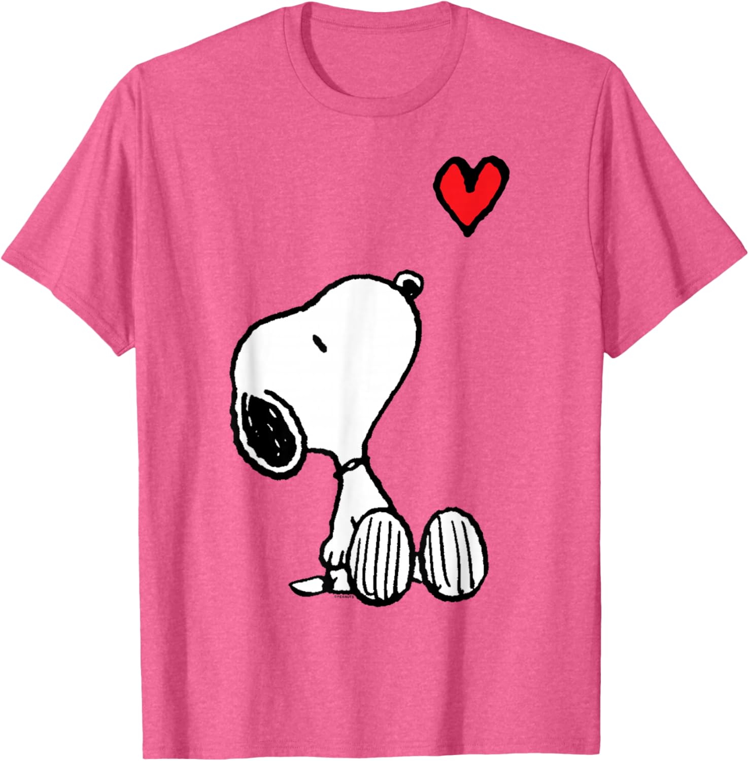 Peanuts Snoopy Heart Sitting T-Shirt for Fun and Stylish Outfits - 17