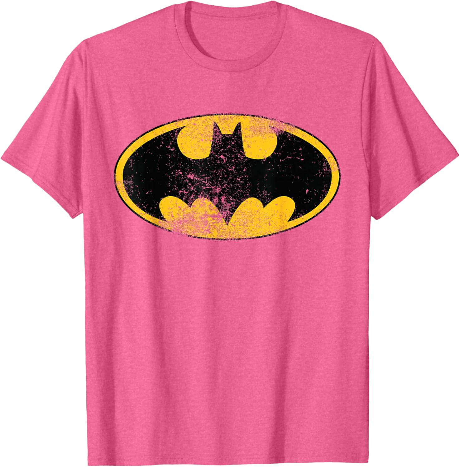 Classic Distressed DC Batman Logo T-Shirt for Superhero Fans - 17