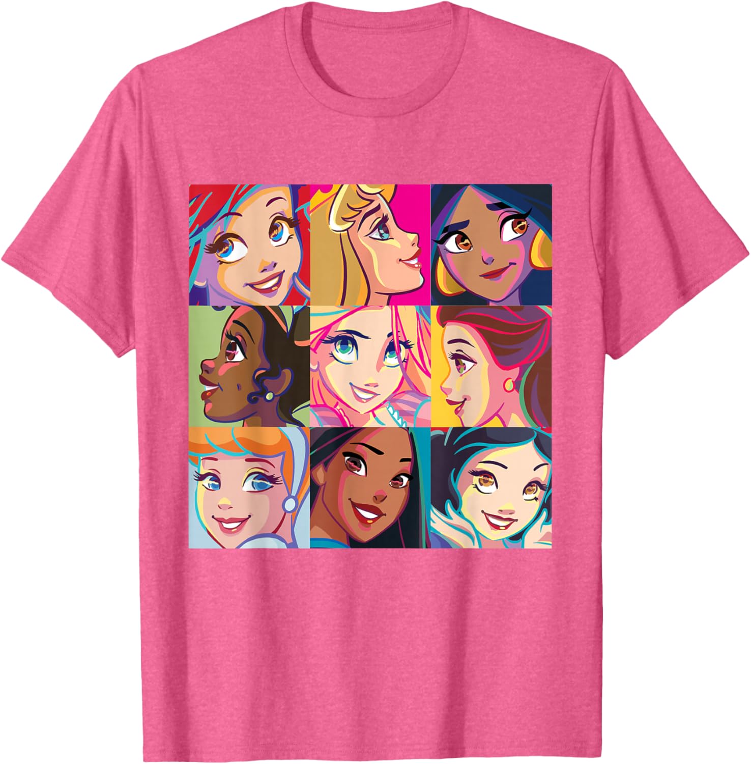 Disney Princess Pop Art Grid T-Shirt for Fun Fashion Lovers - 10