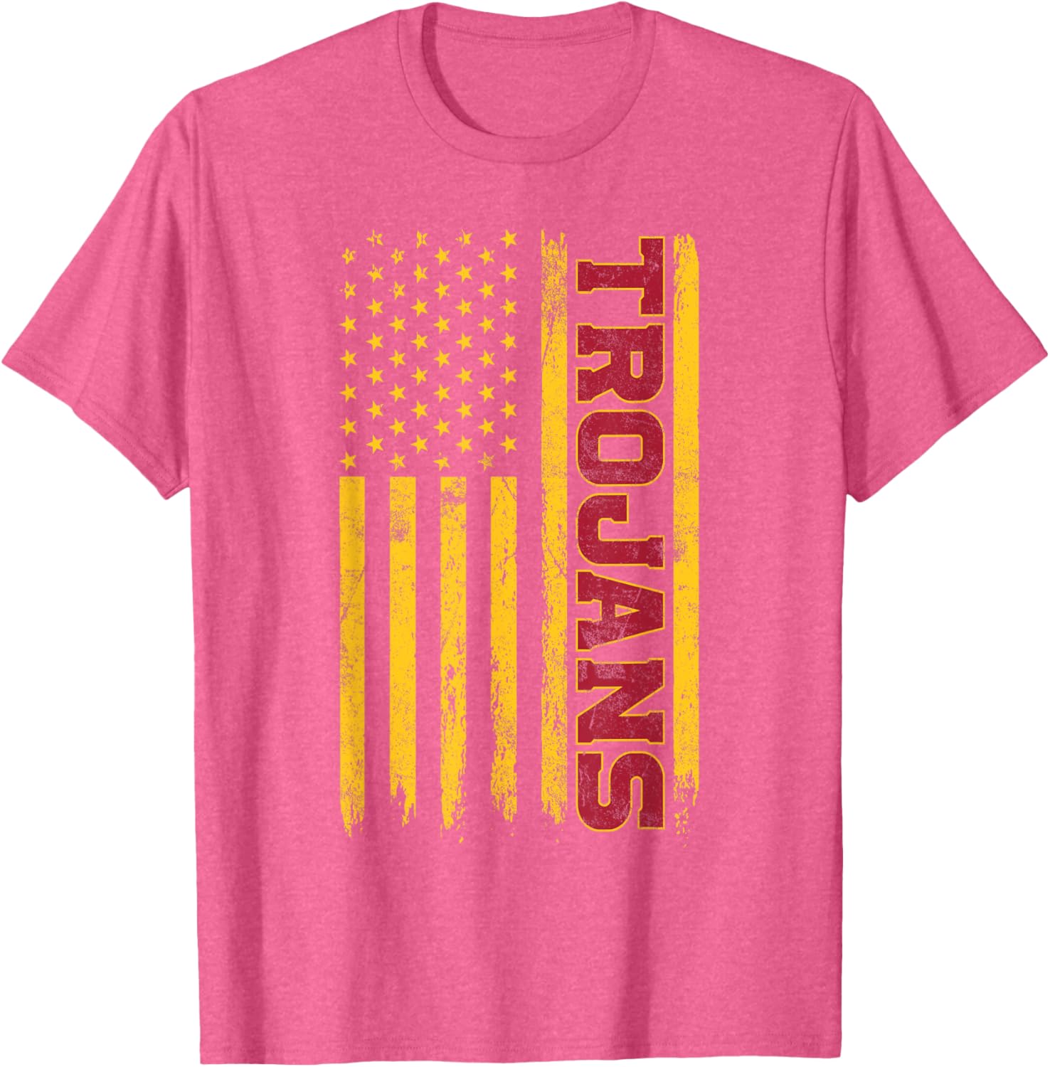 USC Trojans American Flag T-Shirt for Sports Fans and Outdoors Fun - 14