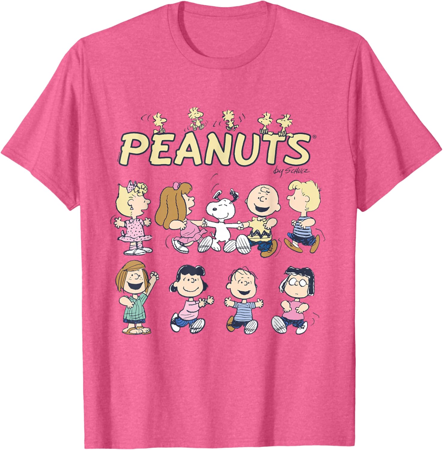 Peanuts Snoopy and Friends Dancing Short Sleeve T-Shirt for Fun Style - 6