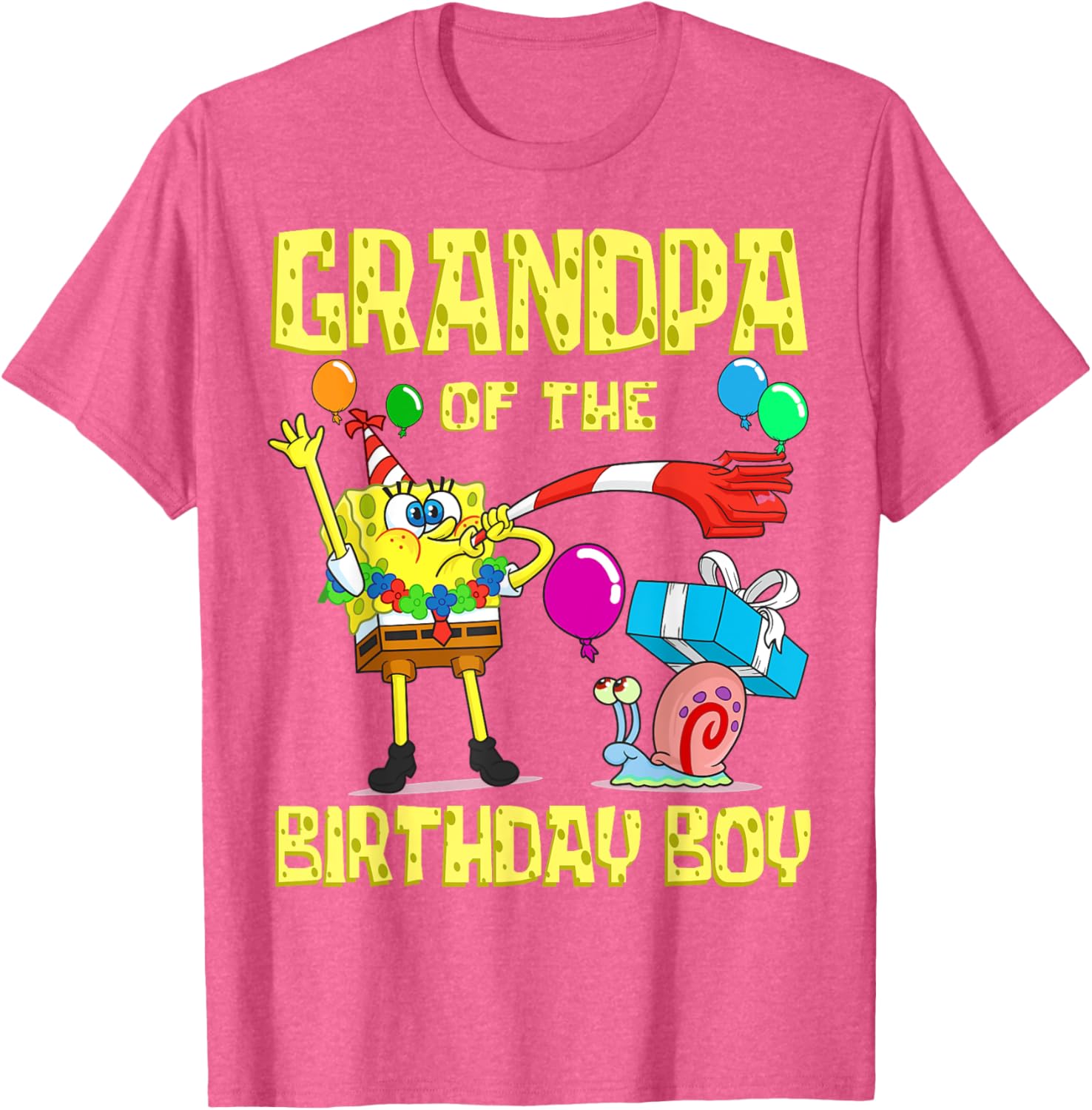 SpongeBob Grandpa of the Birthday Boy Theme Party T-Shirt for Kids - 18