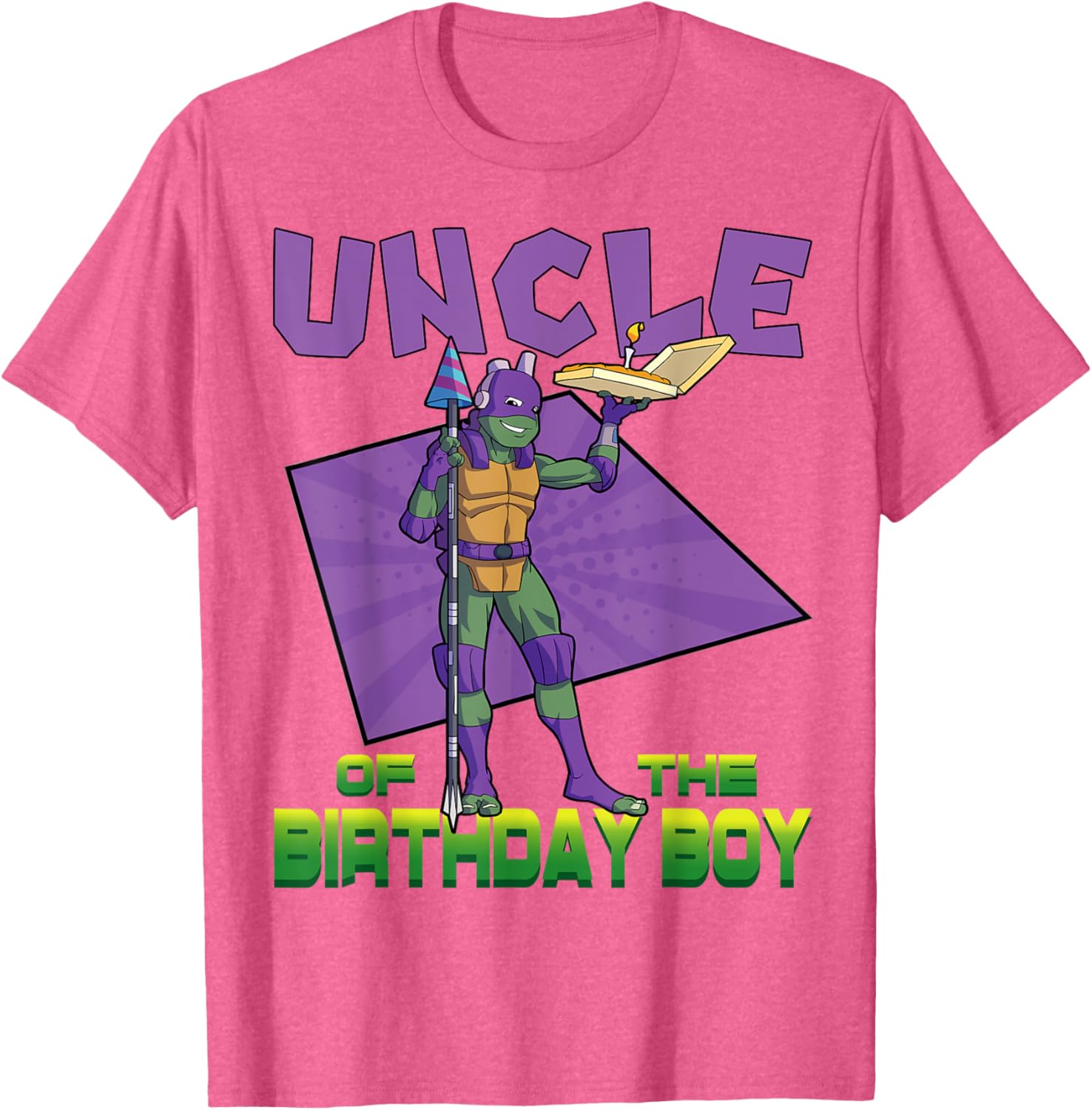 Mademark TMNT Donnie Uncle Birthday Boy Pizza Party T-Shirt for Kids - 23