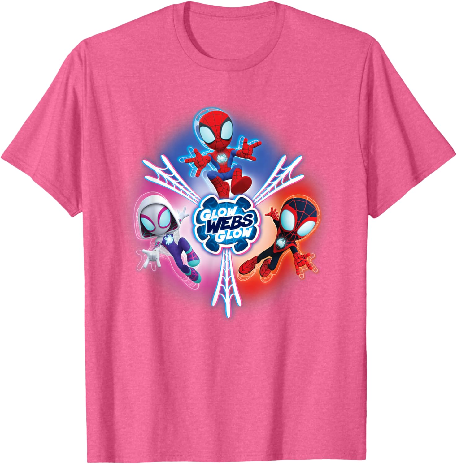 Marvel Spidey and Friends Glow Webs T-Shirt for Kids and Fans - 26