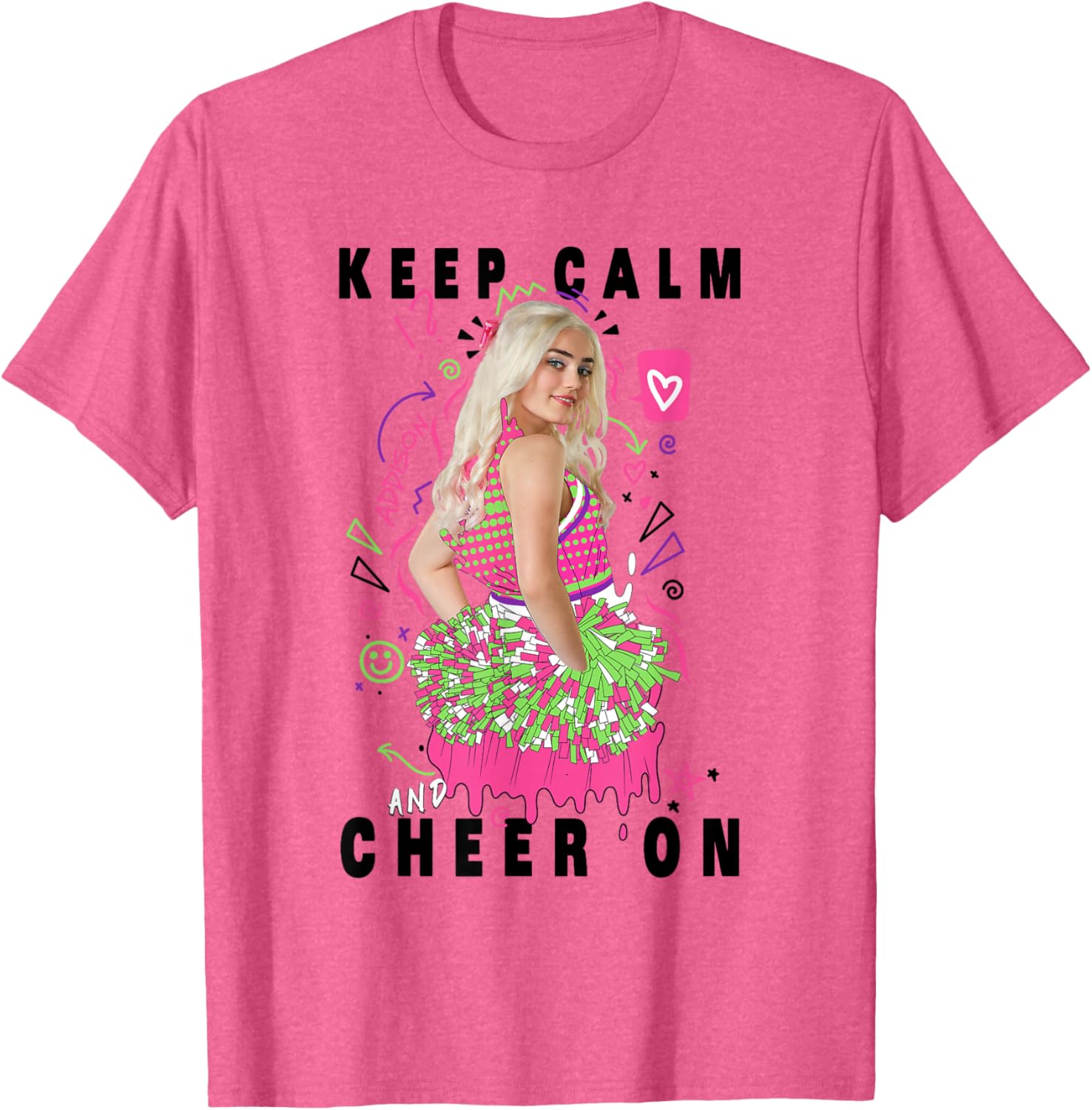 Disney Channel Zombies 2 Addison Keep Calm Cheer On T-Shirt for Fans - 13