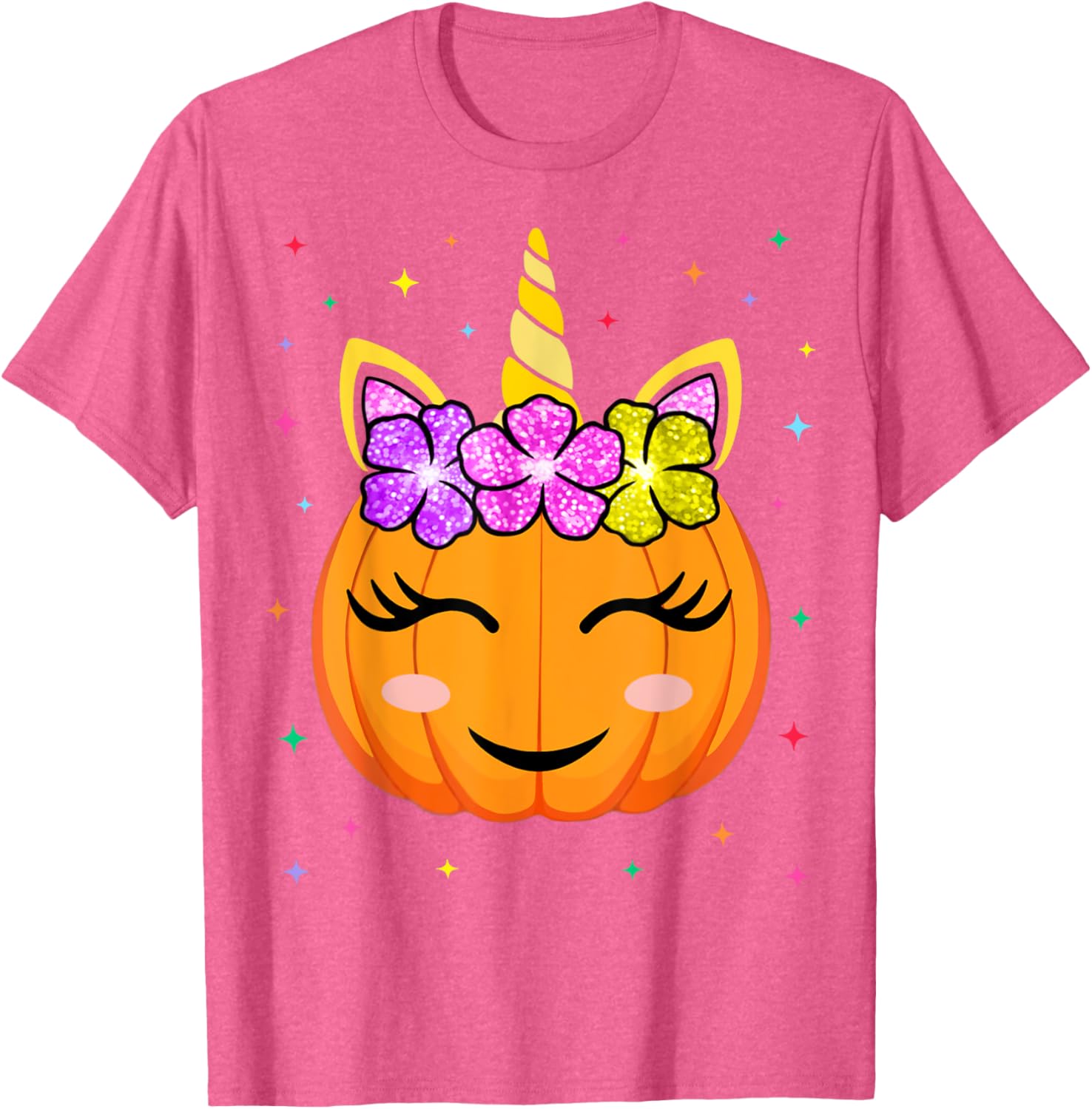 Cute Unicorn Pumpkin Halloween T-Shirt for Girls - Fun Kids Costume - 13