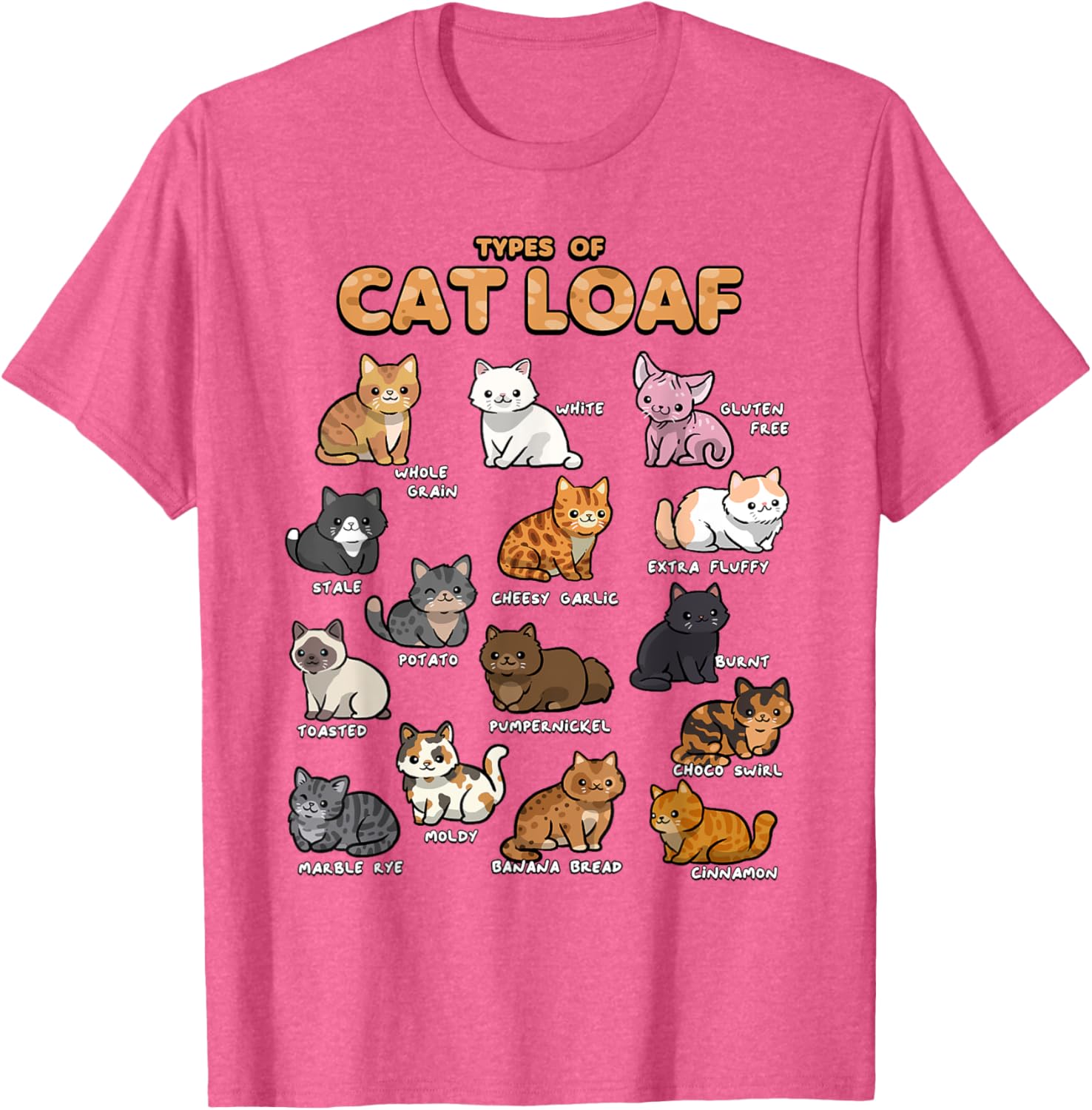 Cute Cat Loaf Kawaii Kitten T-Shirt for Cat Lovers Men Women Kids - 10