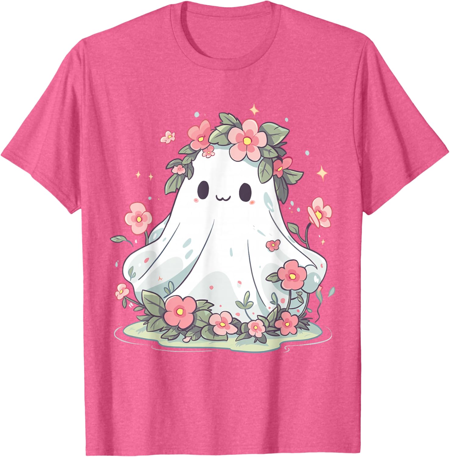 Floral Ghost Halloween Shirt for Girls and Women – Fun Costume T-Shirt - 20