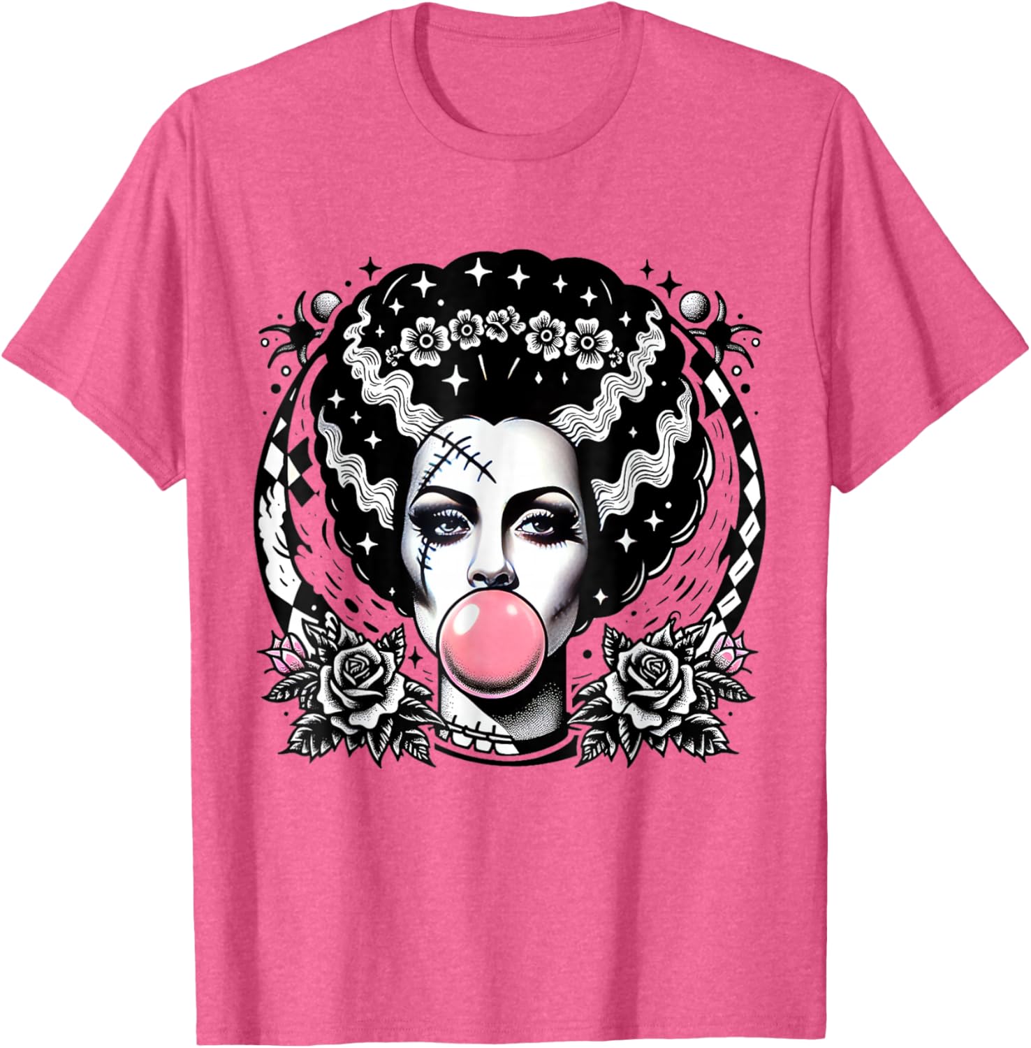 Bride of Frankenstein Bubblegum Monster Halloween Tee for Fun Costumes - 4