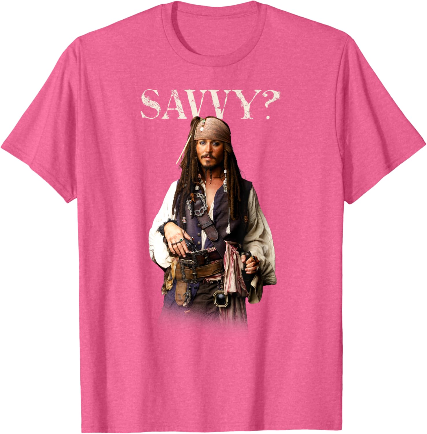 Disney Pirates of the Caribbean Captain Jack Sparrow T-Shirt for Fans - 5