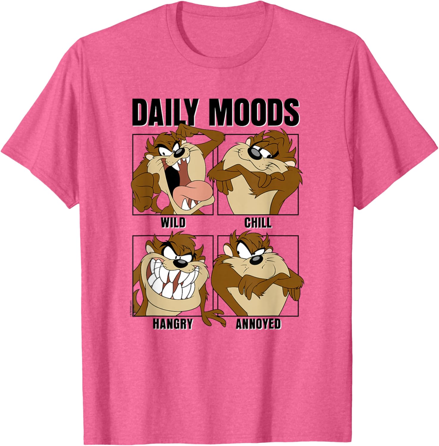 Looney Tunes Tazmanian Devil Daily Moods Panel T-Shirt for Fun Lovers - 8