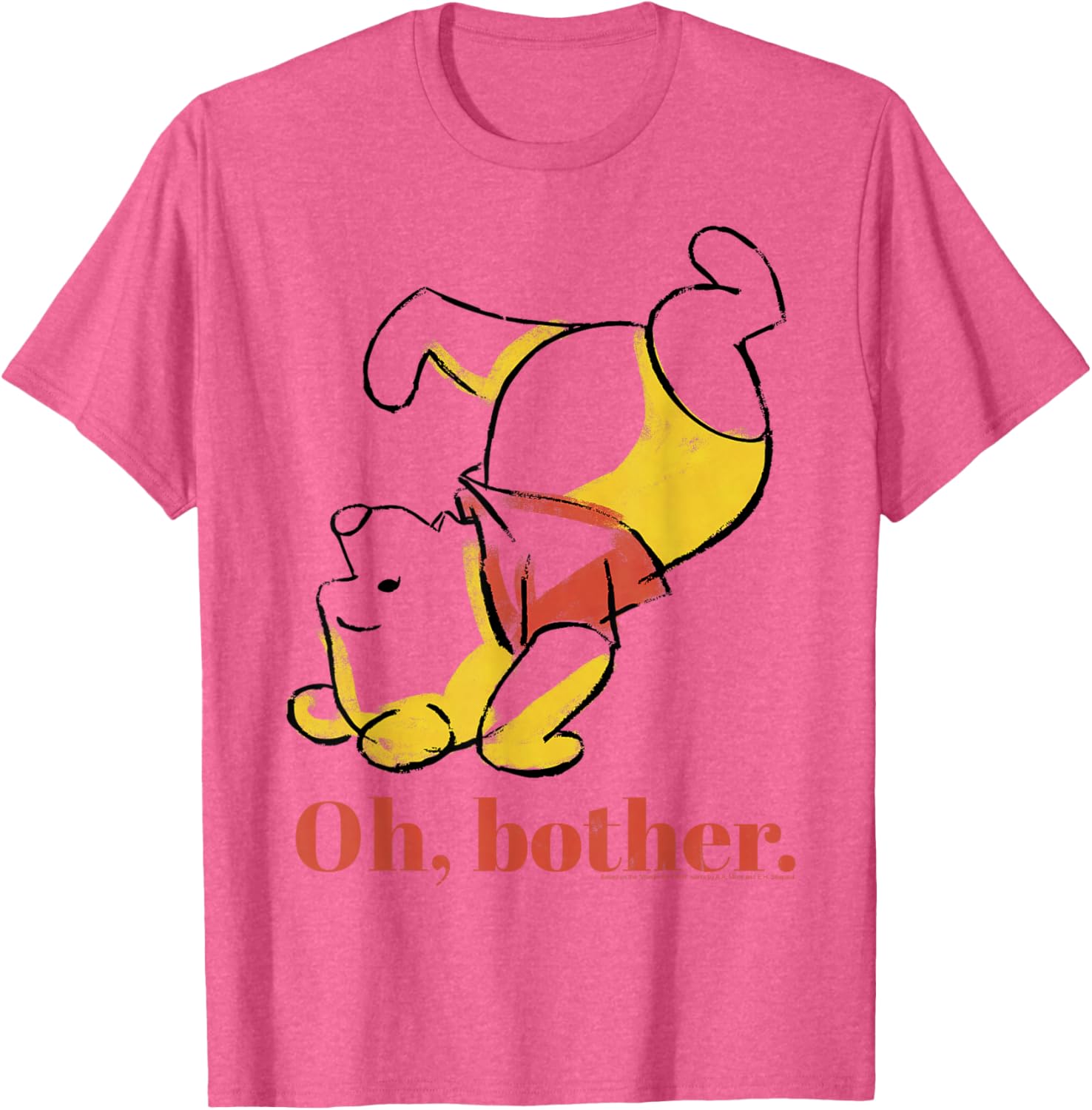 Cute Disney Winnie The Pooh Oh Bother Sketch T-Shirt for Kids and Adults - 4