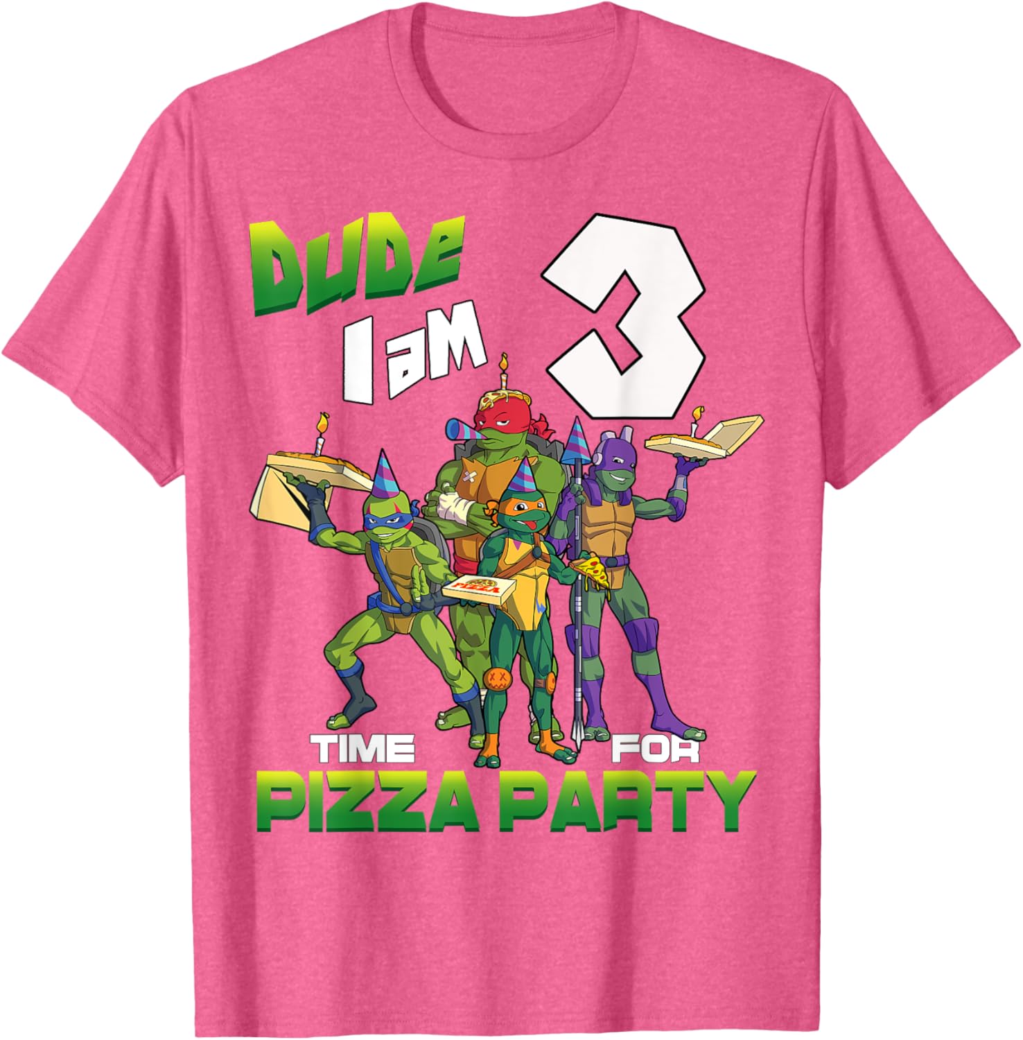 Mademark TMNT 3rd Birthday T-Shirt for Boys - Turtles Pizza Party Fun - 7