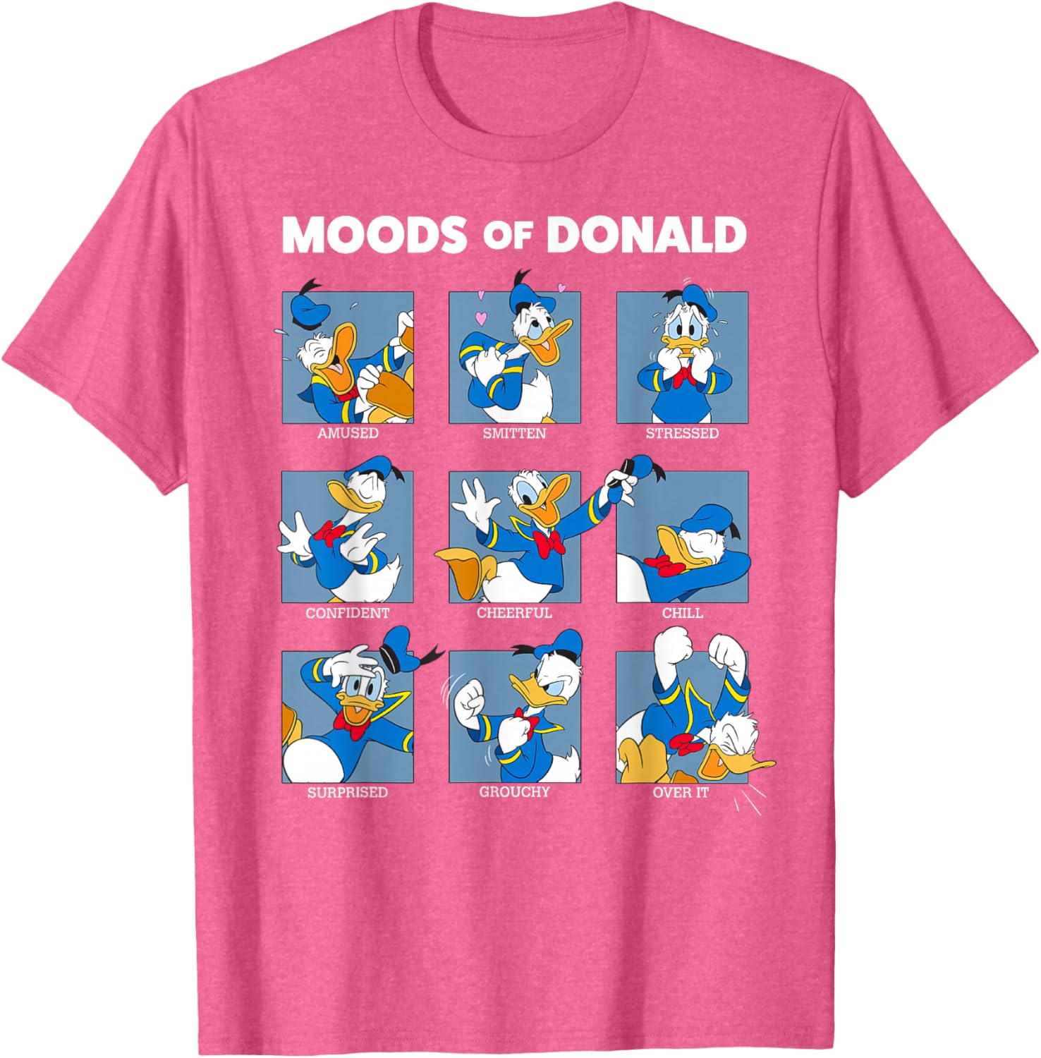 Mickey Mouse Donald Duck Mood Short Sleeve T-Shirt for Kids and Adults - 8