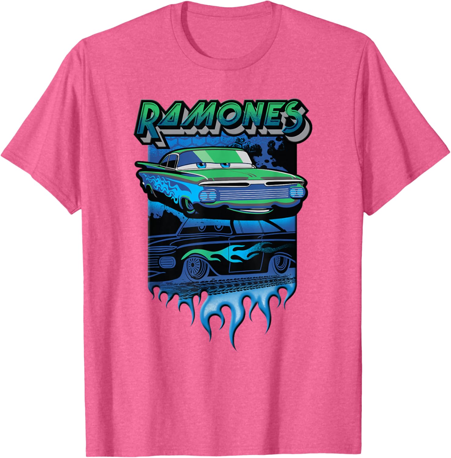 Disney Pixar Cars Ramones Big Flames T-Shirt for Kids and Fans - 11