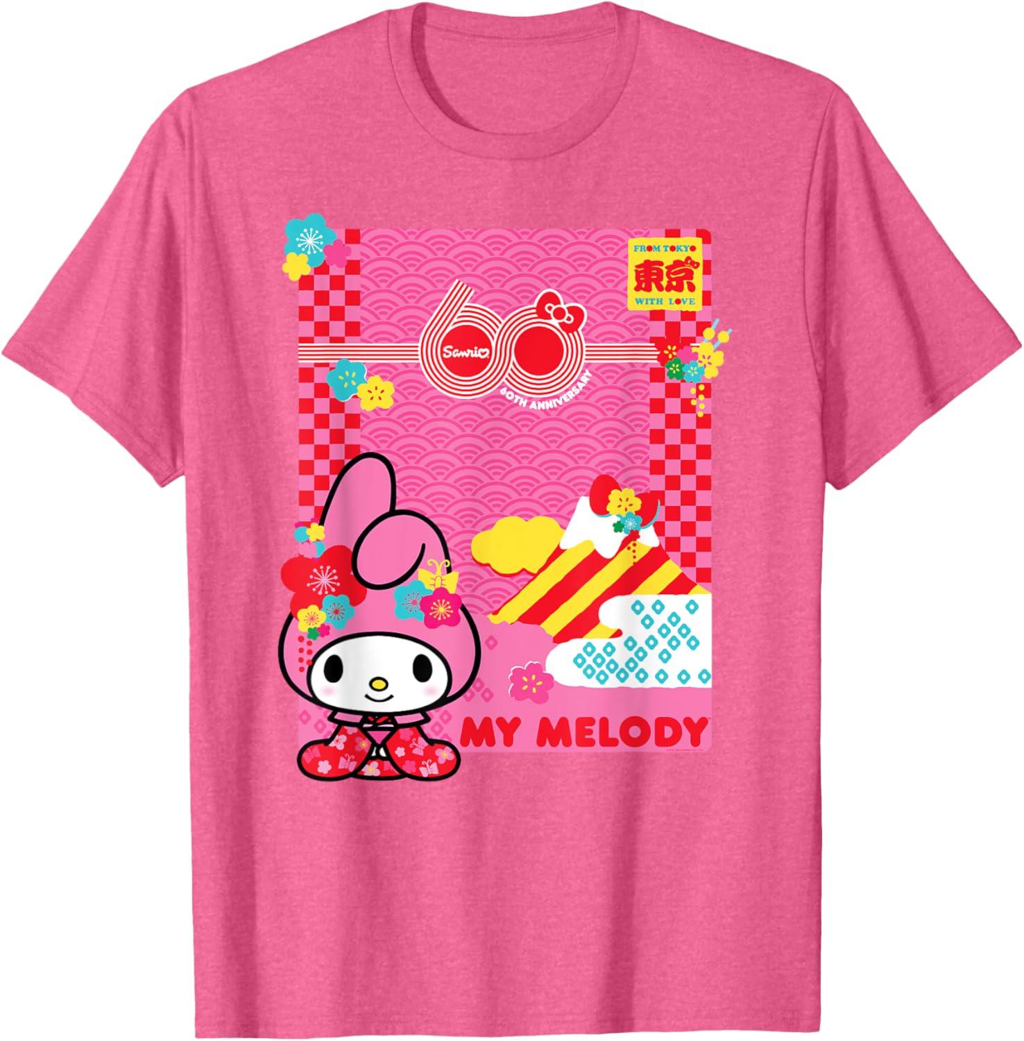 My Melody Sanrio 60th Anniversary T-Shirt for Fans and Collectors - 17