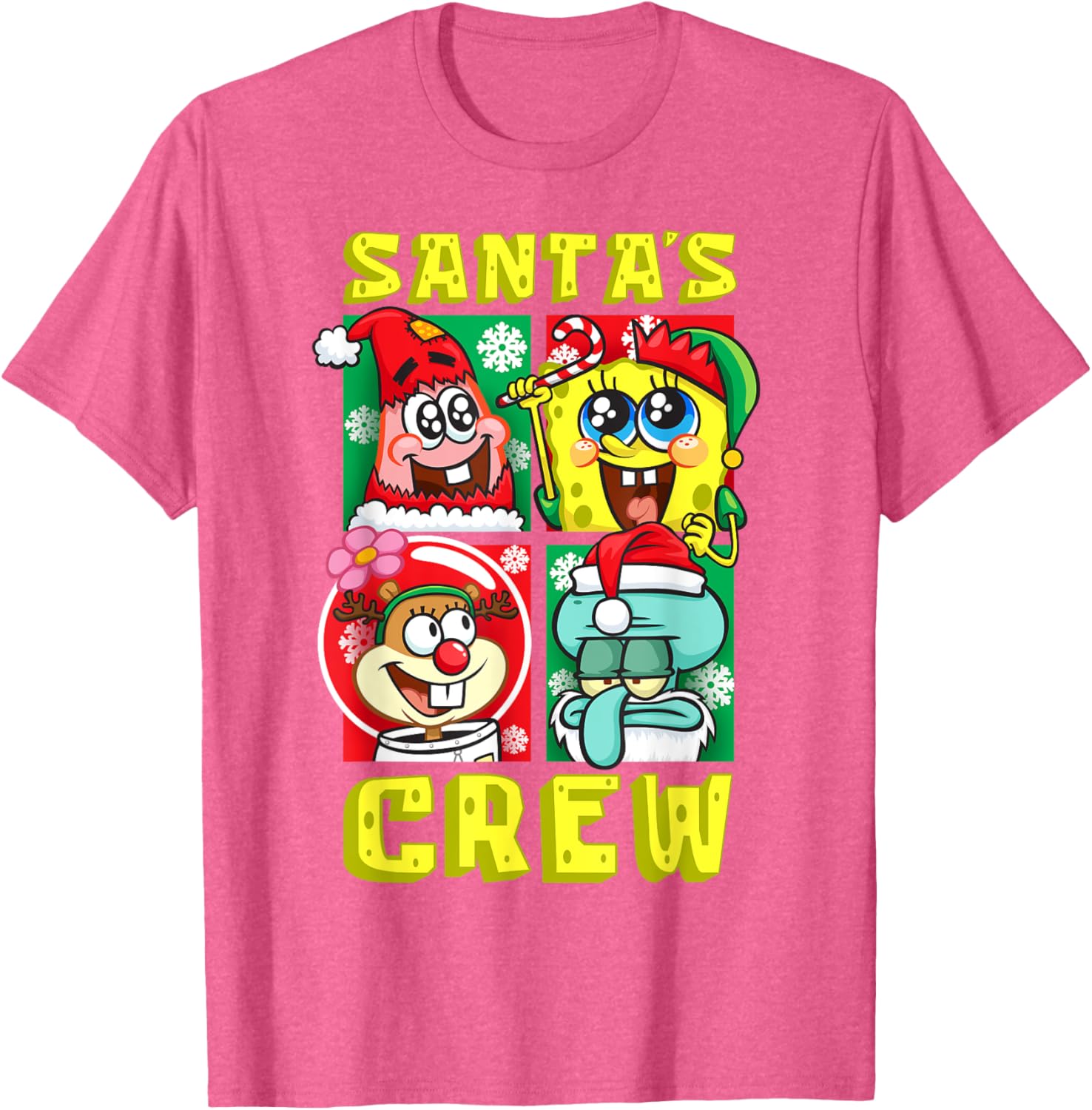 Mademark SpongeBob Christmas Crew Fun T-Shirt with Santa Patrick Sandy Squidward - 11