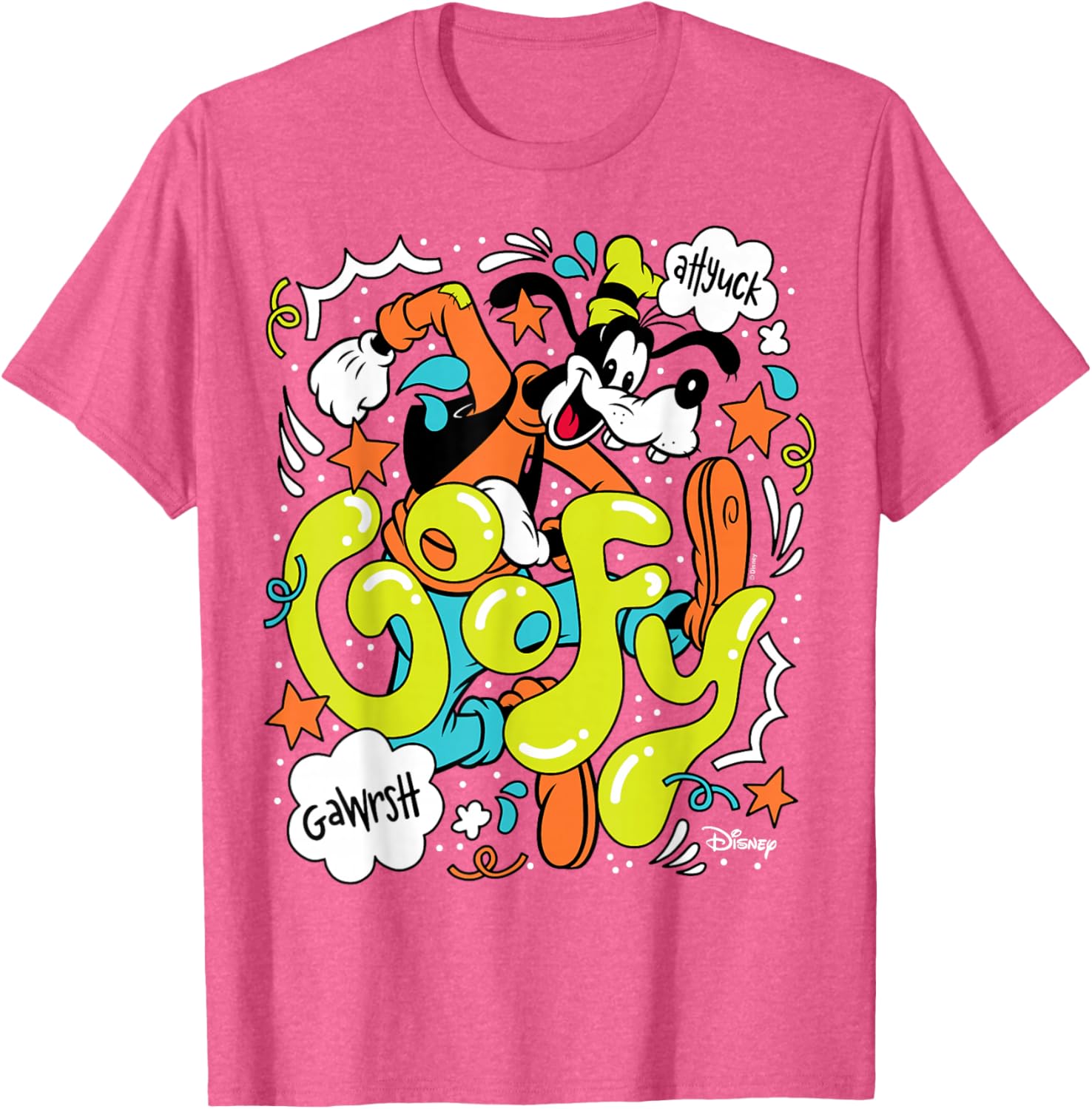 Disney Goofy Doodles T-Shirt Fun and Colorful Graphic Tee for Fans - 4