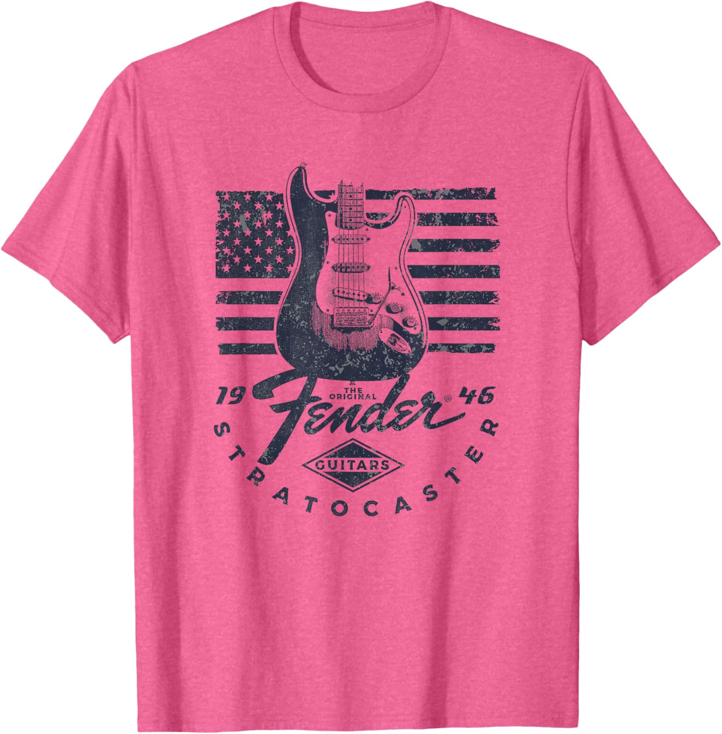 Fender 1946 Stratocaster American Flag T-Shirt for Music Lovers - 2