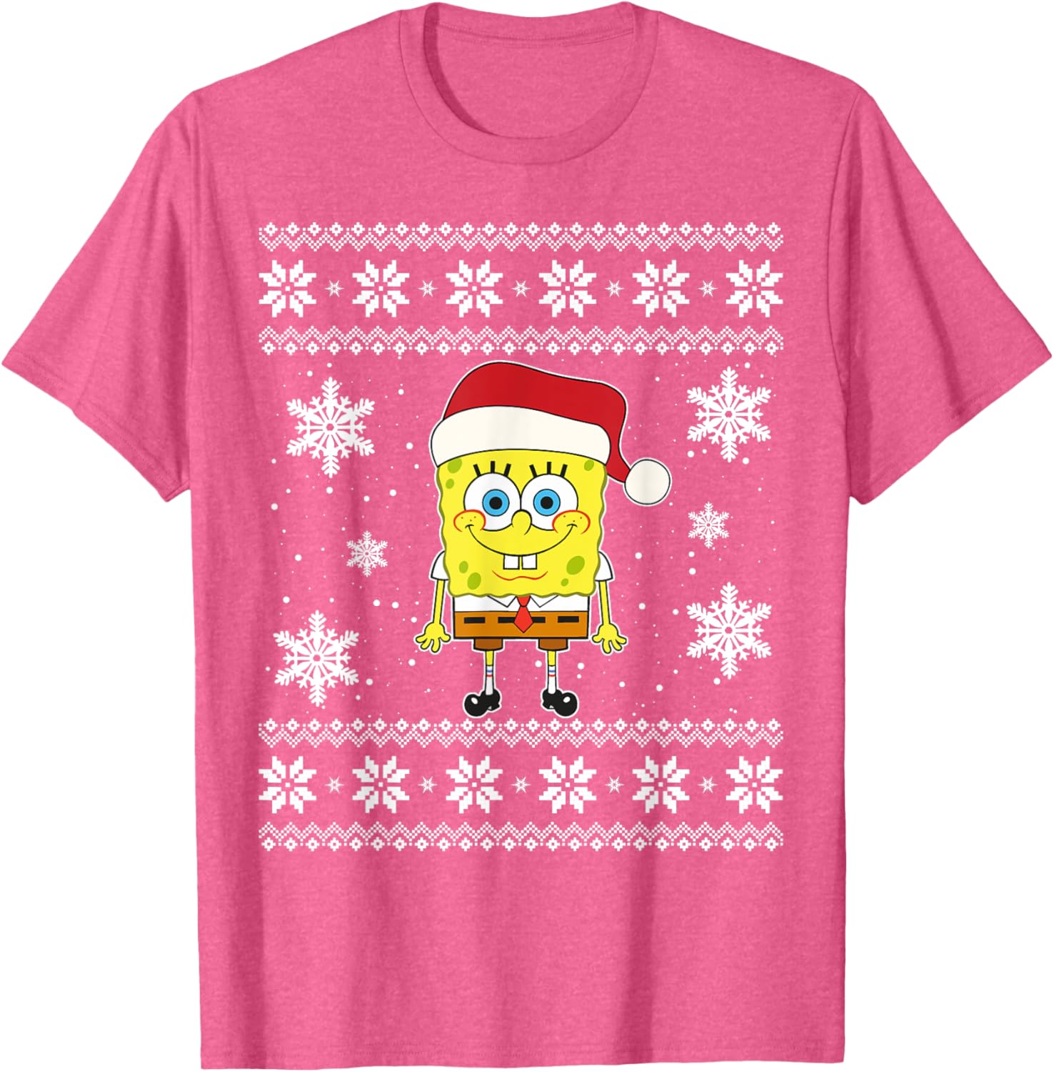 Mademark SpongeBob SquarePants Holiday Christmas Graphic T-Shirt for Fun - 1
