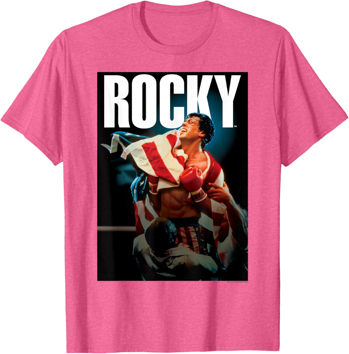 Rocky IV American Flag Portrait T-Shirt for Fans of Classic Movies - 6