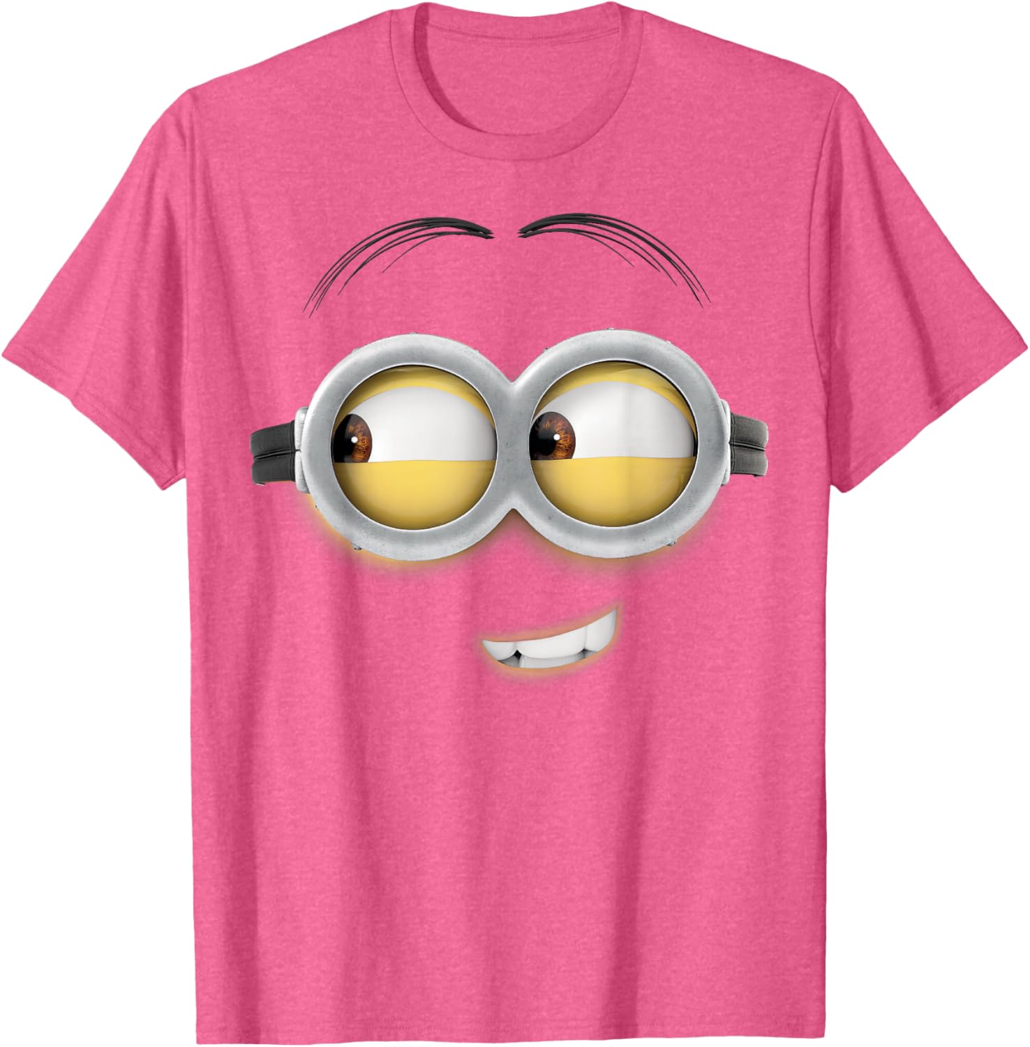Despicable Me Minions Dave Side Smile Graphic T-Shirt for Fun Lovers - 3